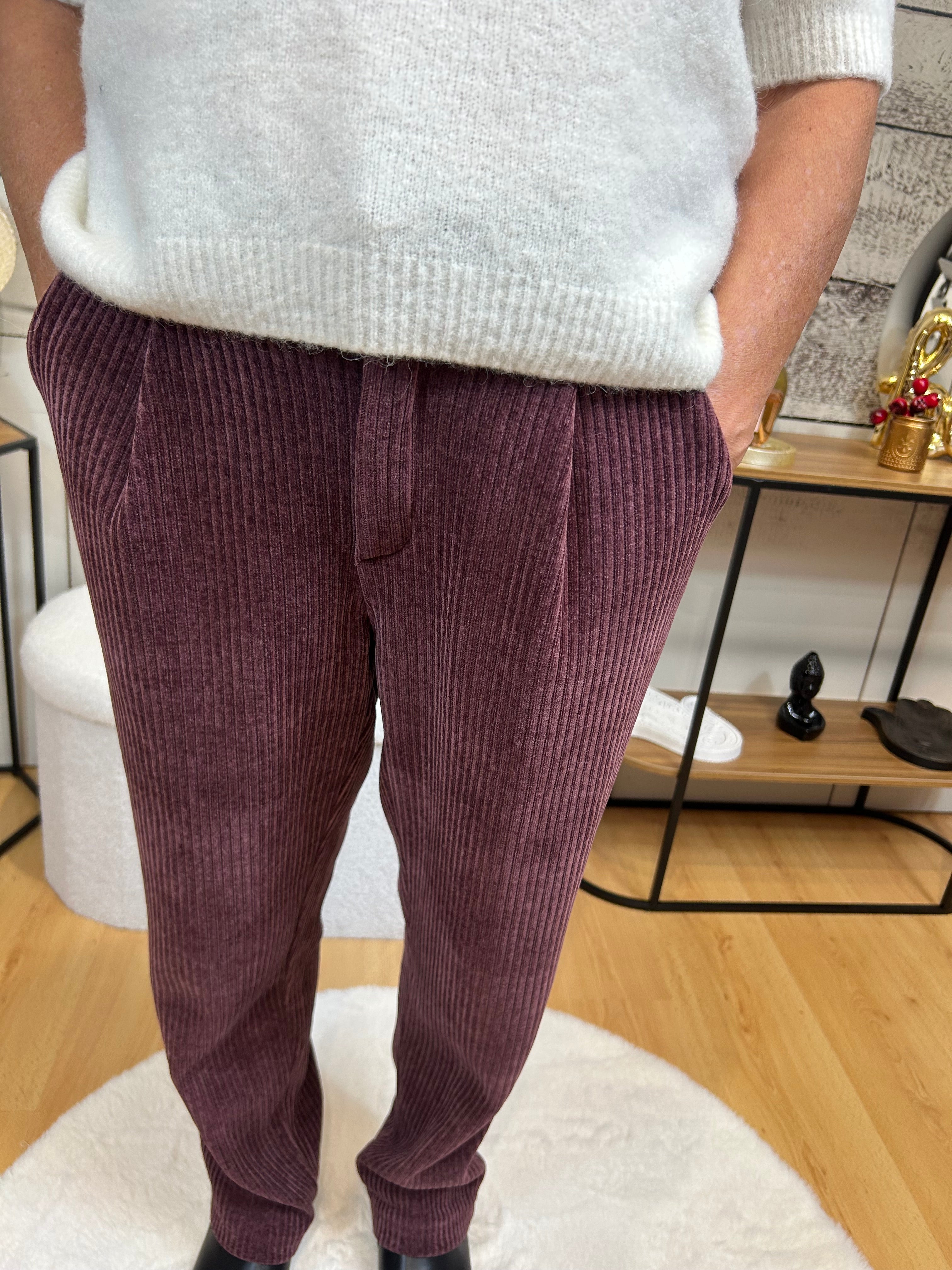 PANTALON JUDY BORDEAUX