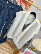 GILET MARION ECRU MOHAIR