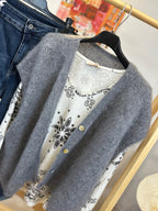 GILET MARION MOHAIR GRIS