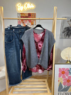 GILET MARION MOHAIR GRIS