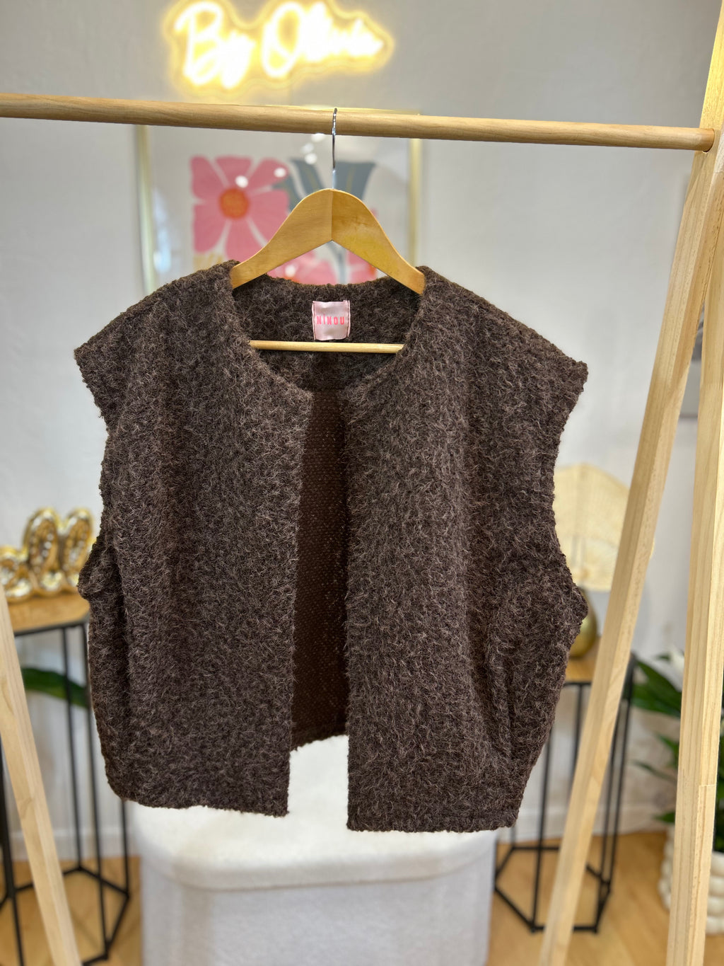 GILET ROSALIE CHOCOLAT