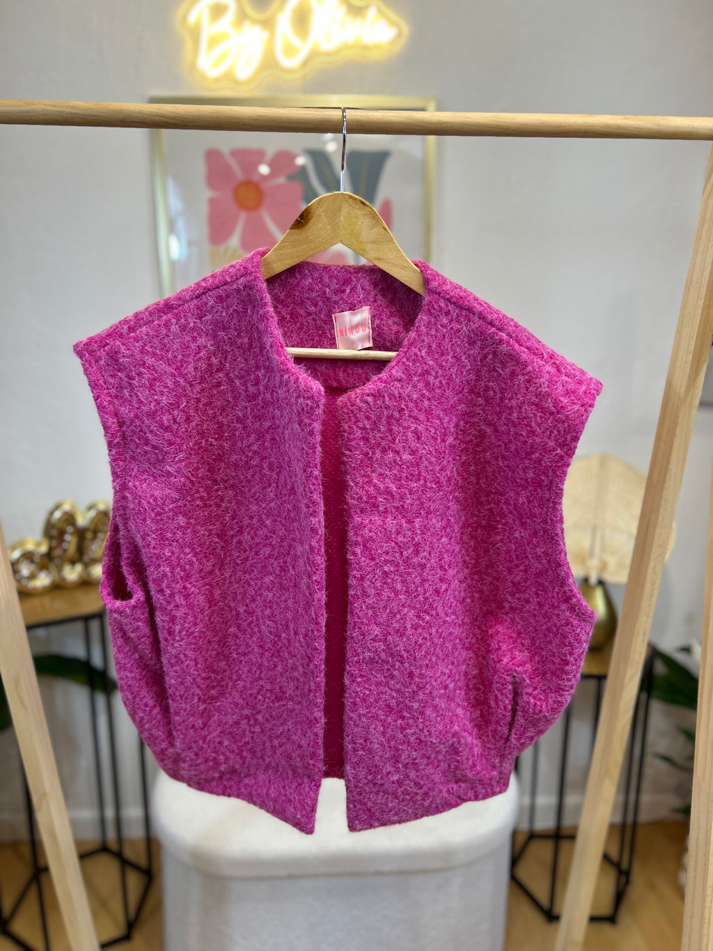 GILET ROSALIE FUSHIA