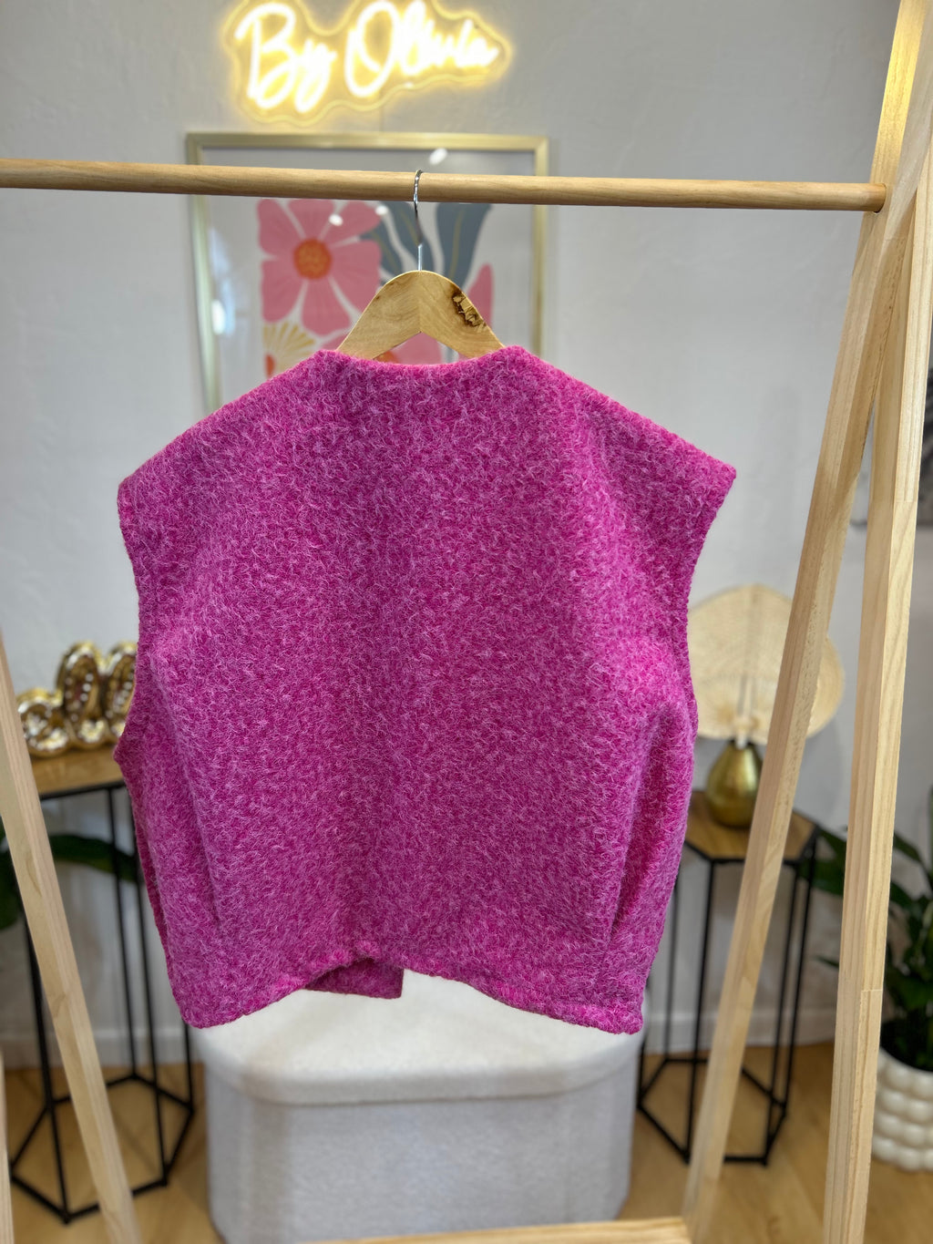 GILET ROSALIE FUSHIA