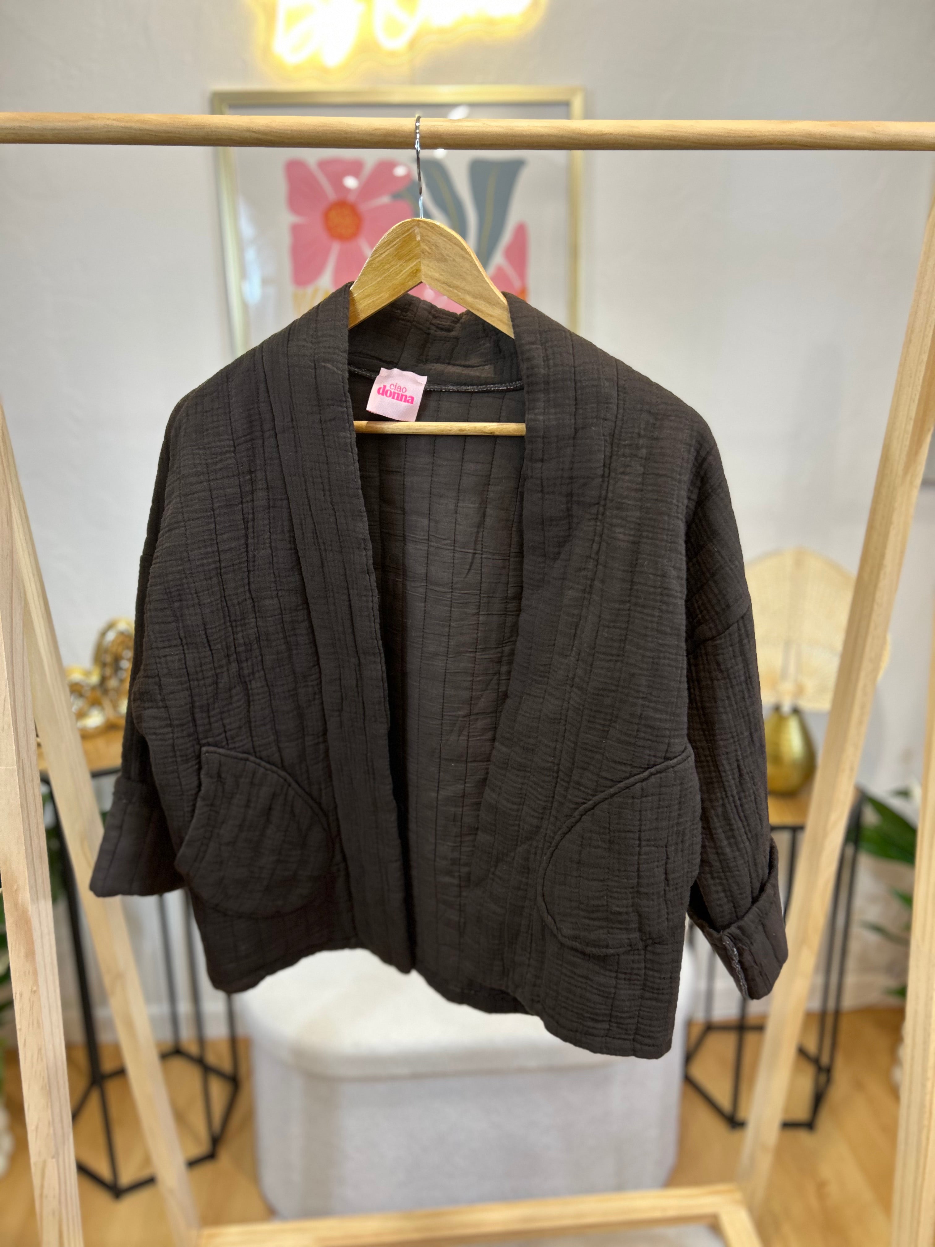 BLOUSE FLEUR CHOCOLAT