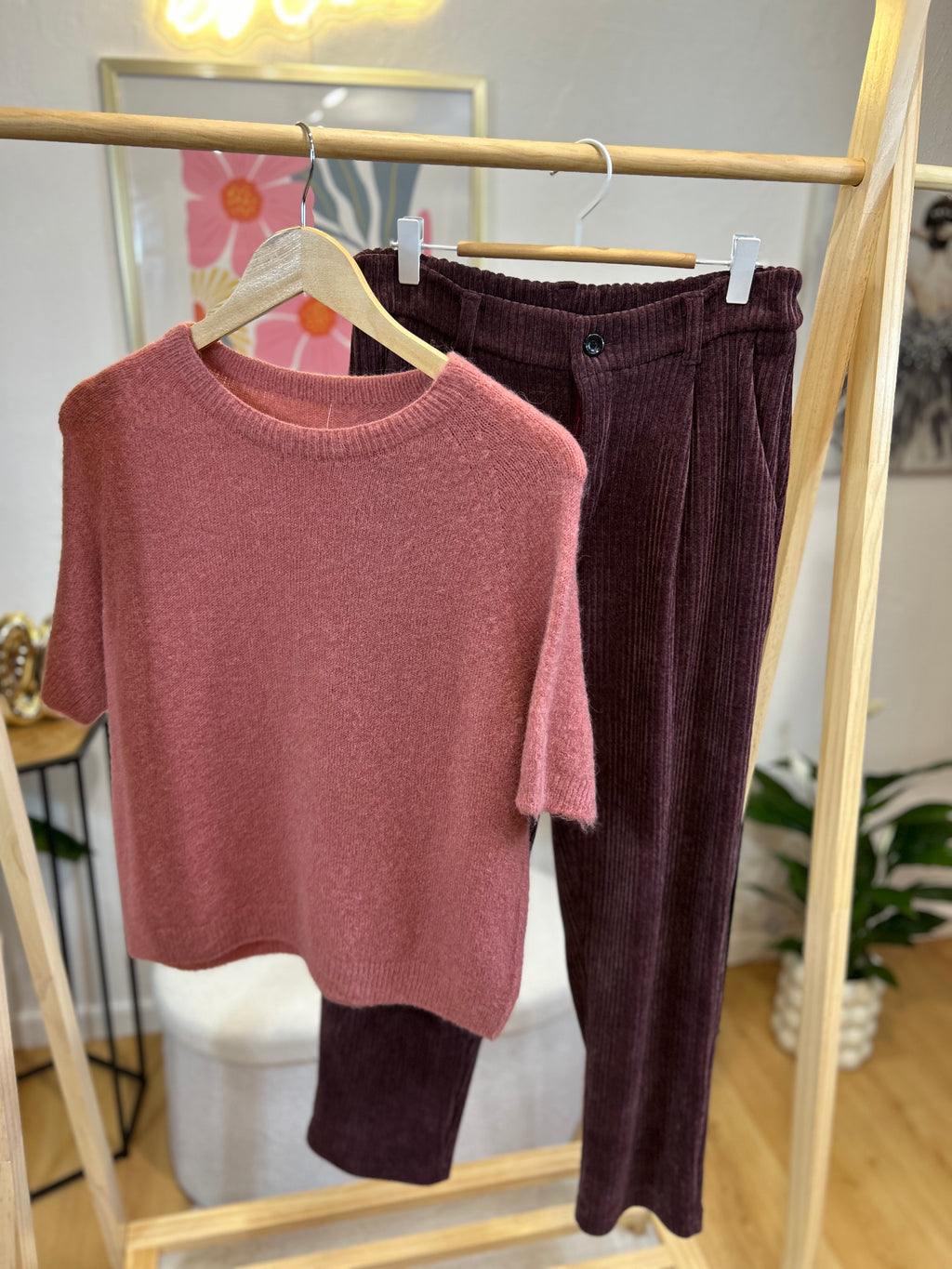 PULL ARIANA VIEUX ROSE