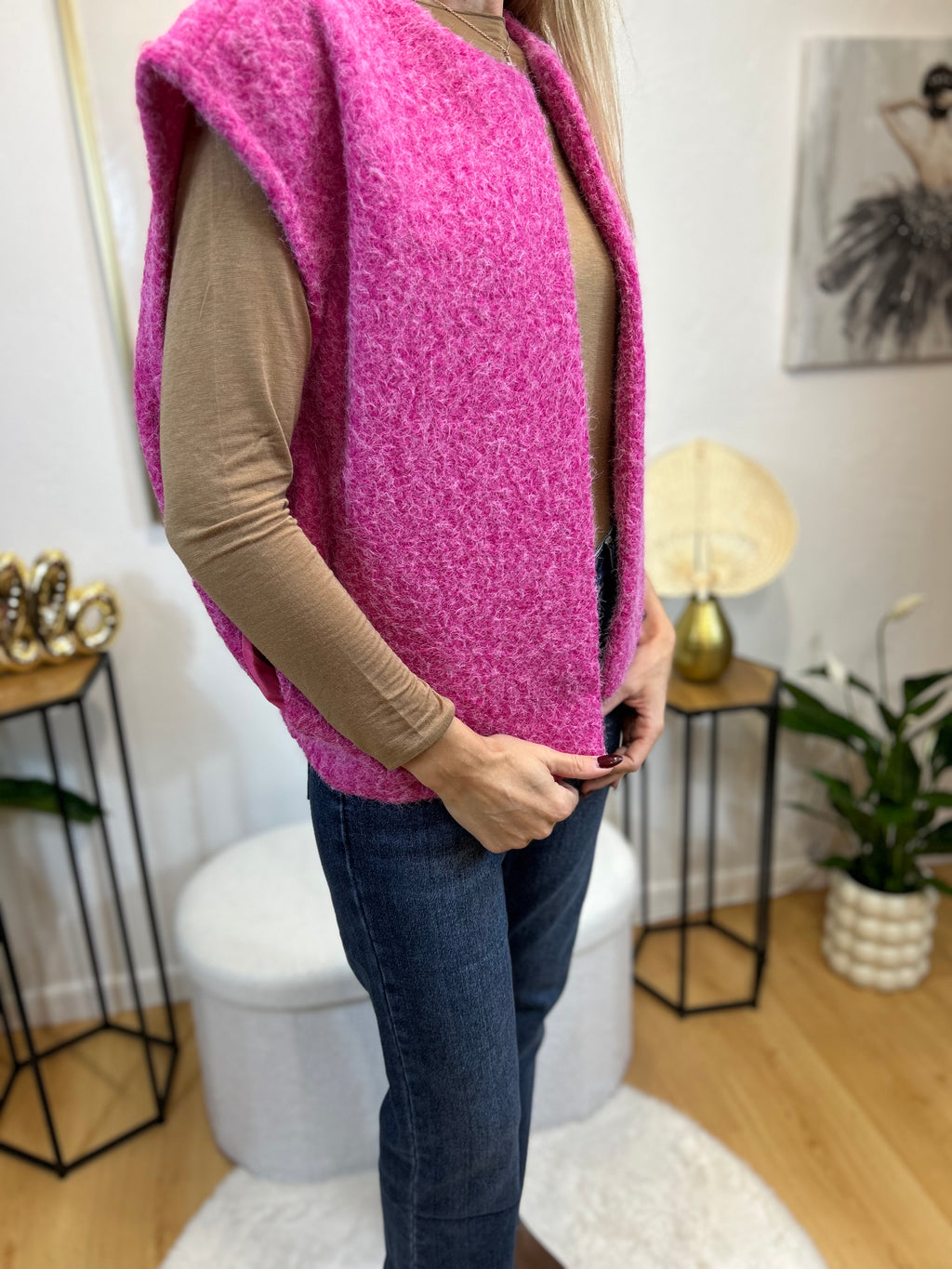 GILET ROSALIE FUSHIA