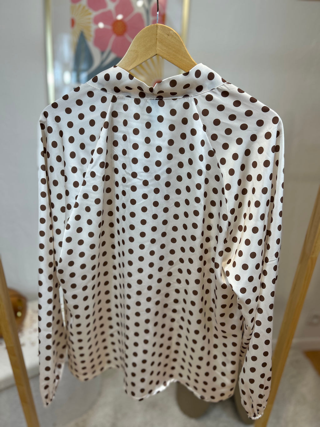 BLOUSE A POIS IVOIRE