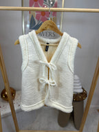 GILET EMY NOEUDS ECRU