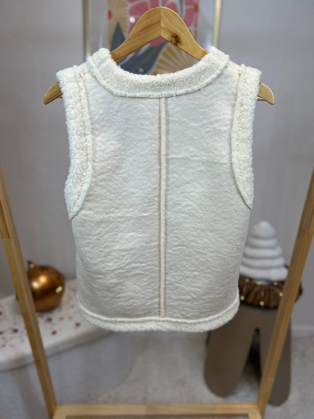 GILET EMY NOEUDS ECRU