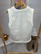 GILET EMY NOEUDS ECRU