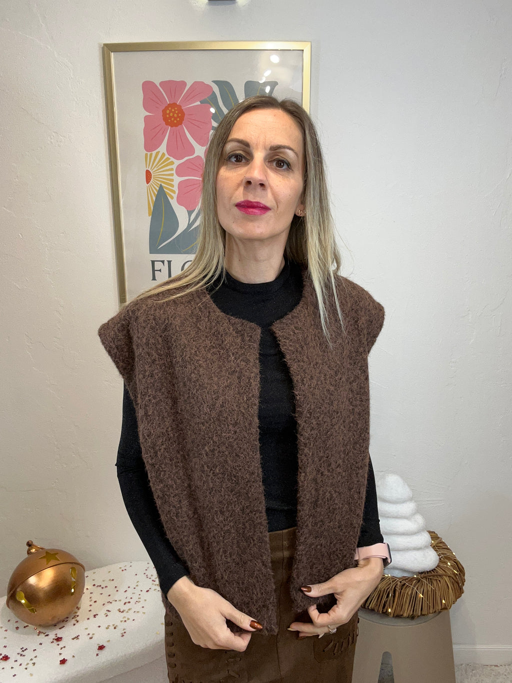 GILET ROSALIE CHOCOLAT