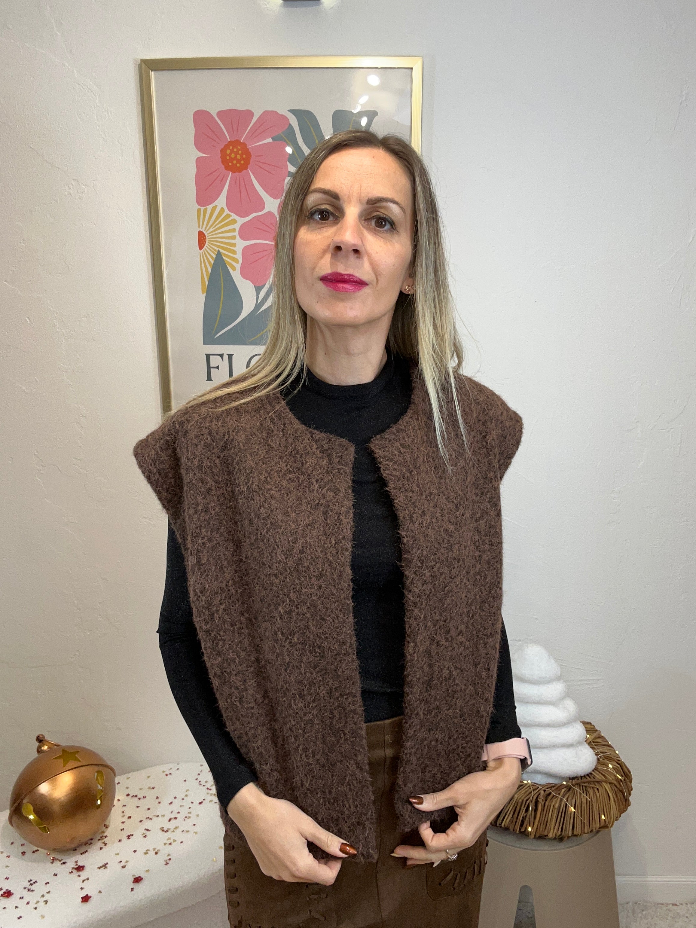 GILET ROSALIE CHOCOLAT