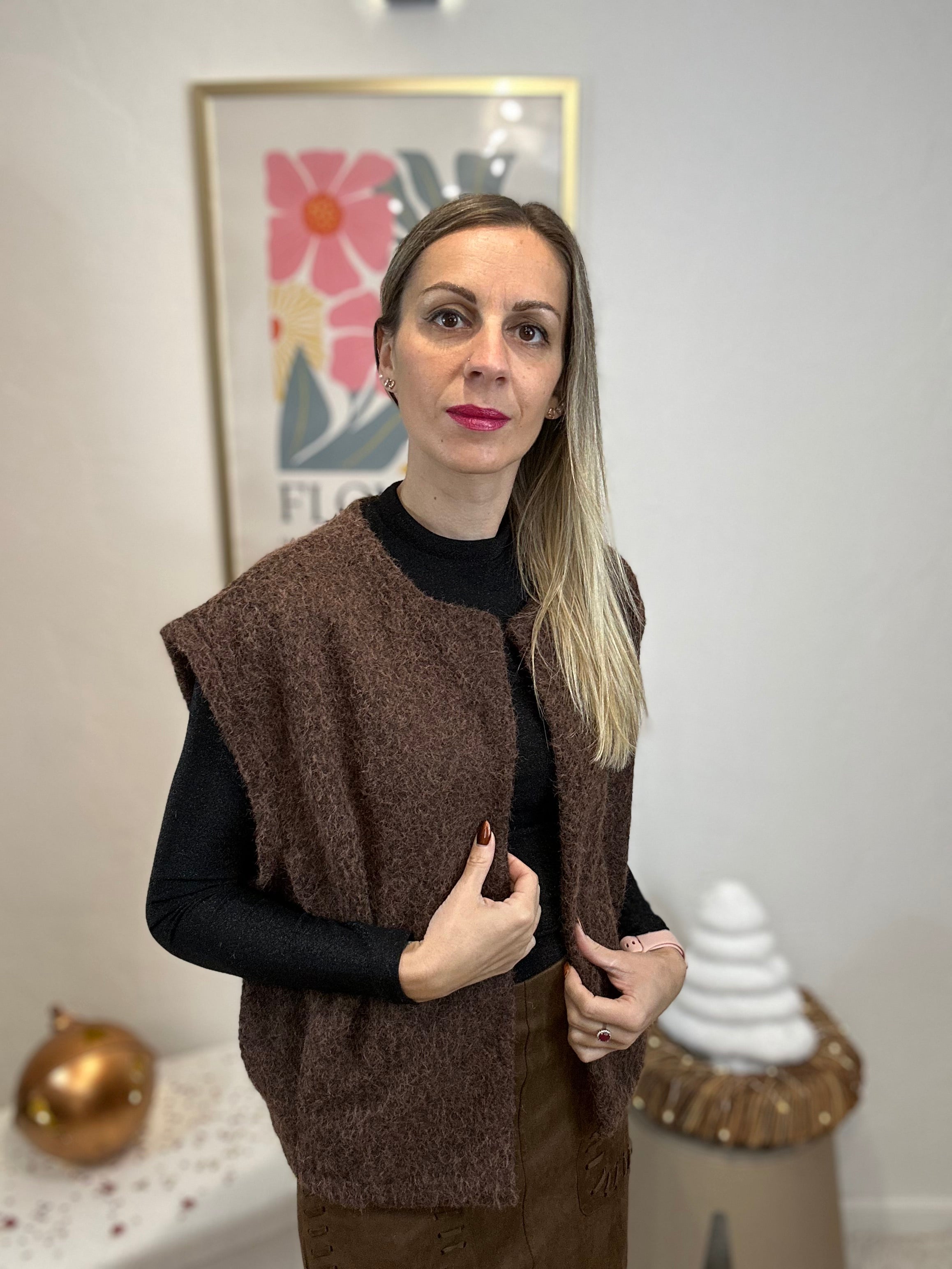 GILET ROSALIE CHOCOLAT