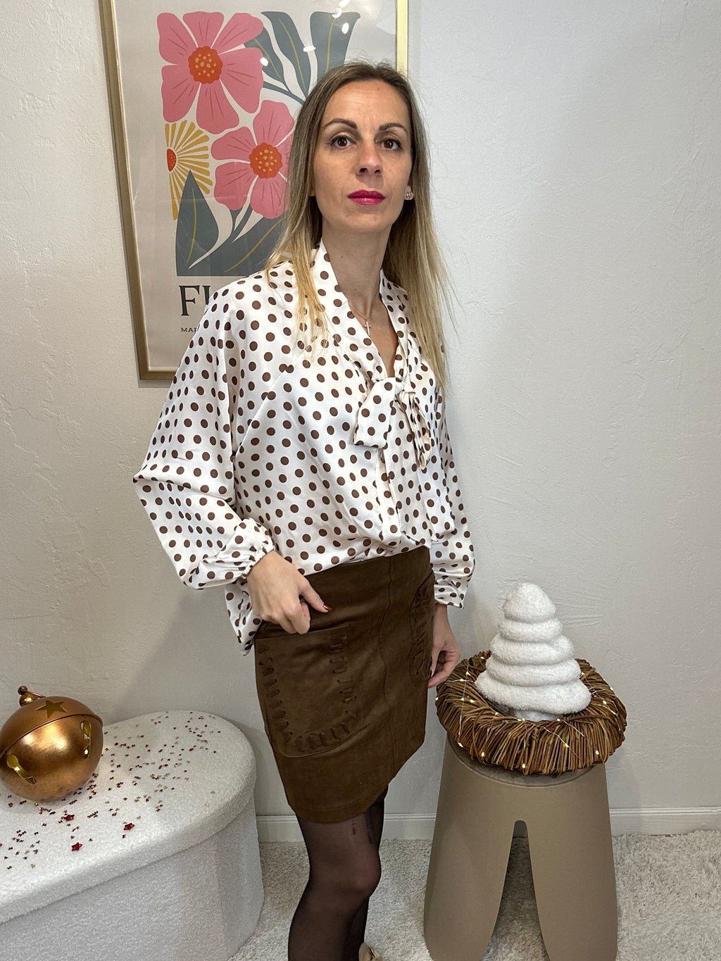 JUPE INGRID CHOCOLAT