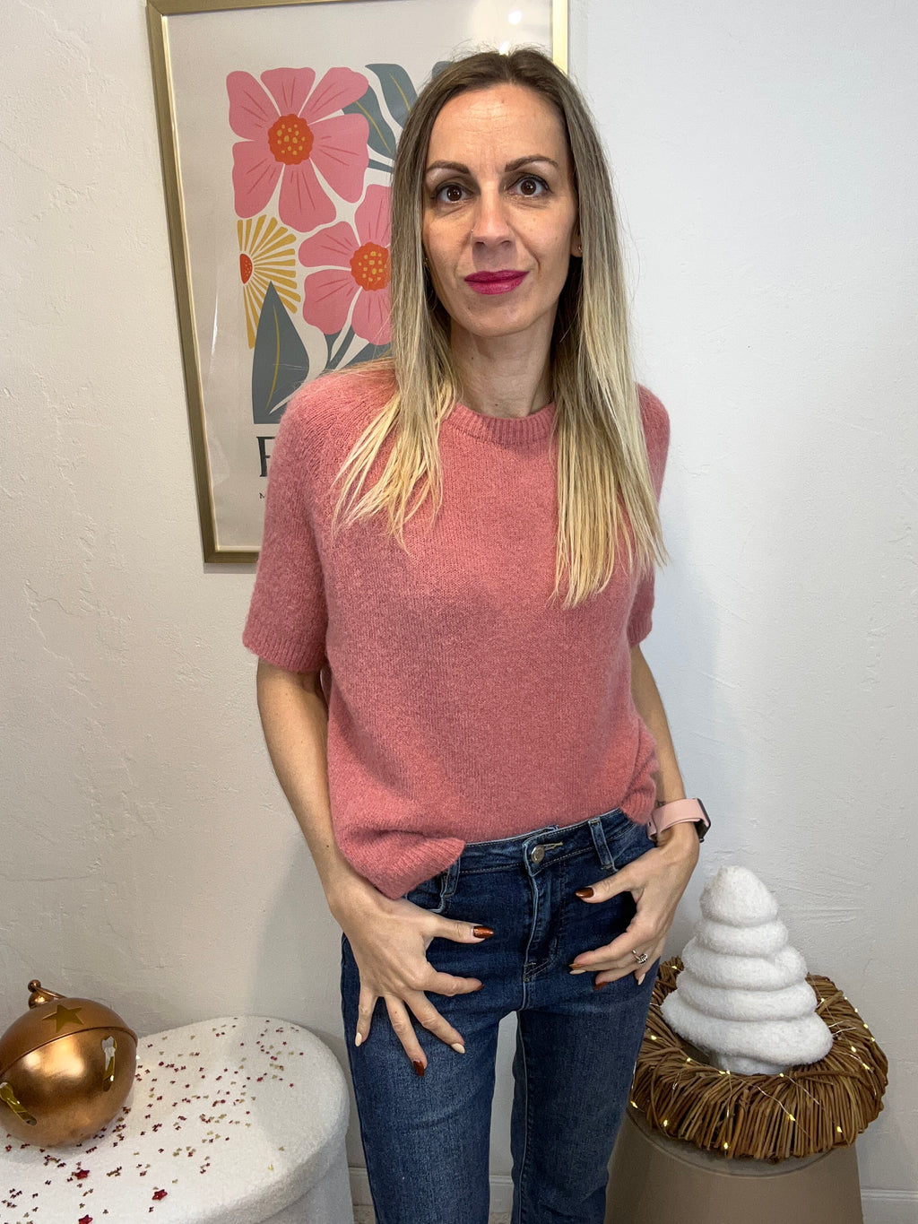 PULL ARIANA VIEUX ROSE