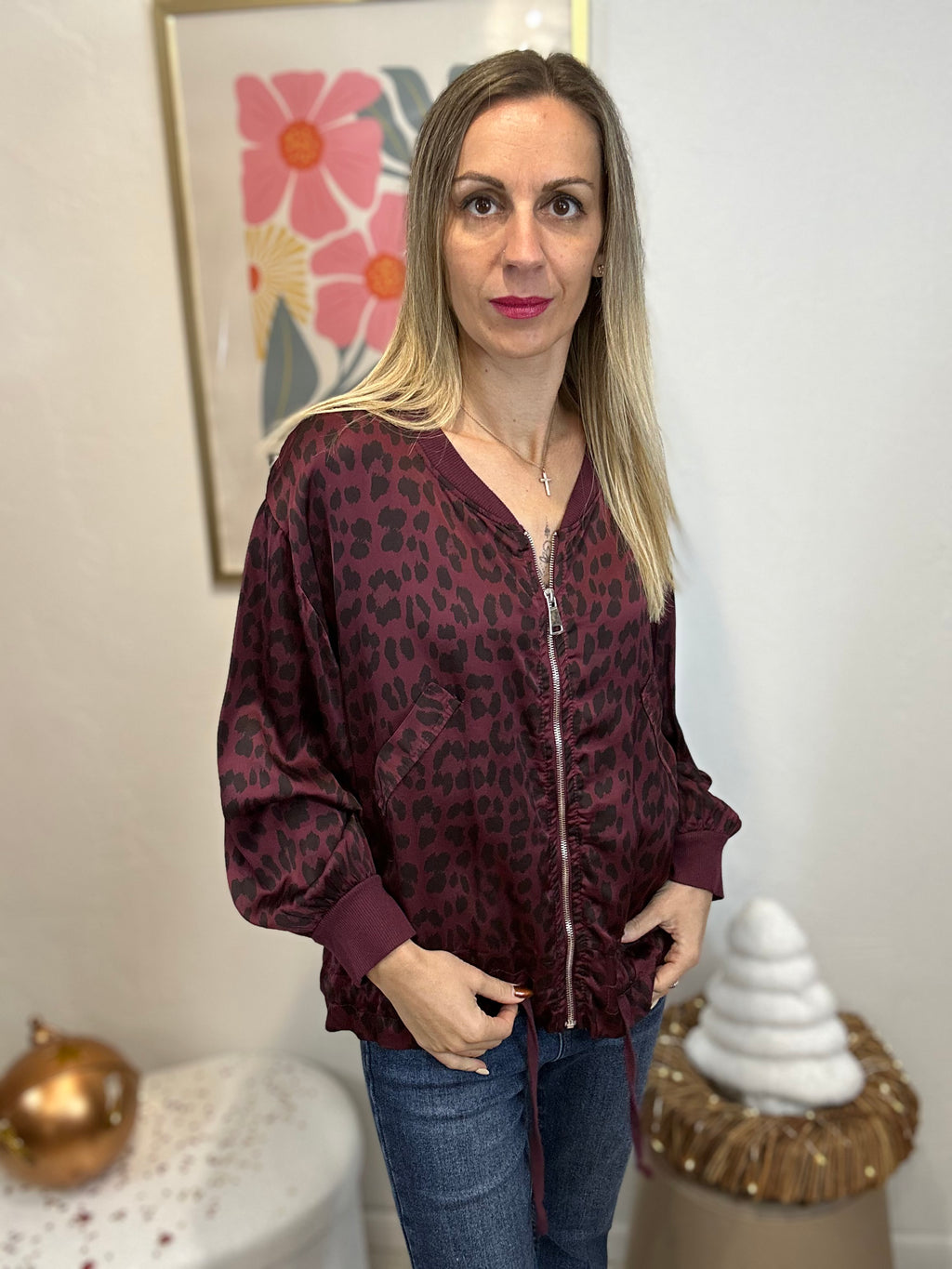 VESTE LEO BORDEAUX