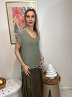 T-SHIRT CANDICE PAILLETTES VERT