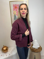 BLOUSE FLEUR BORDEAUX