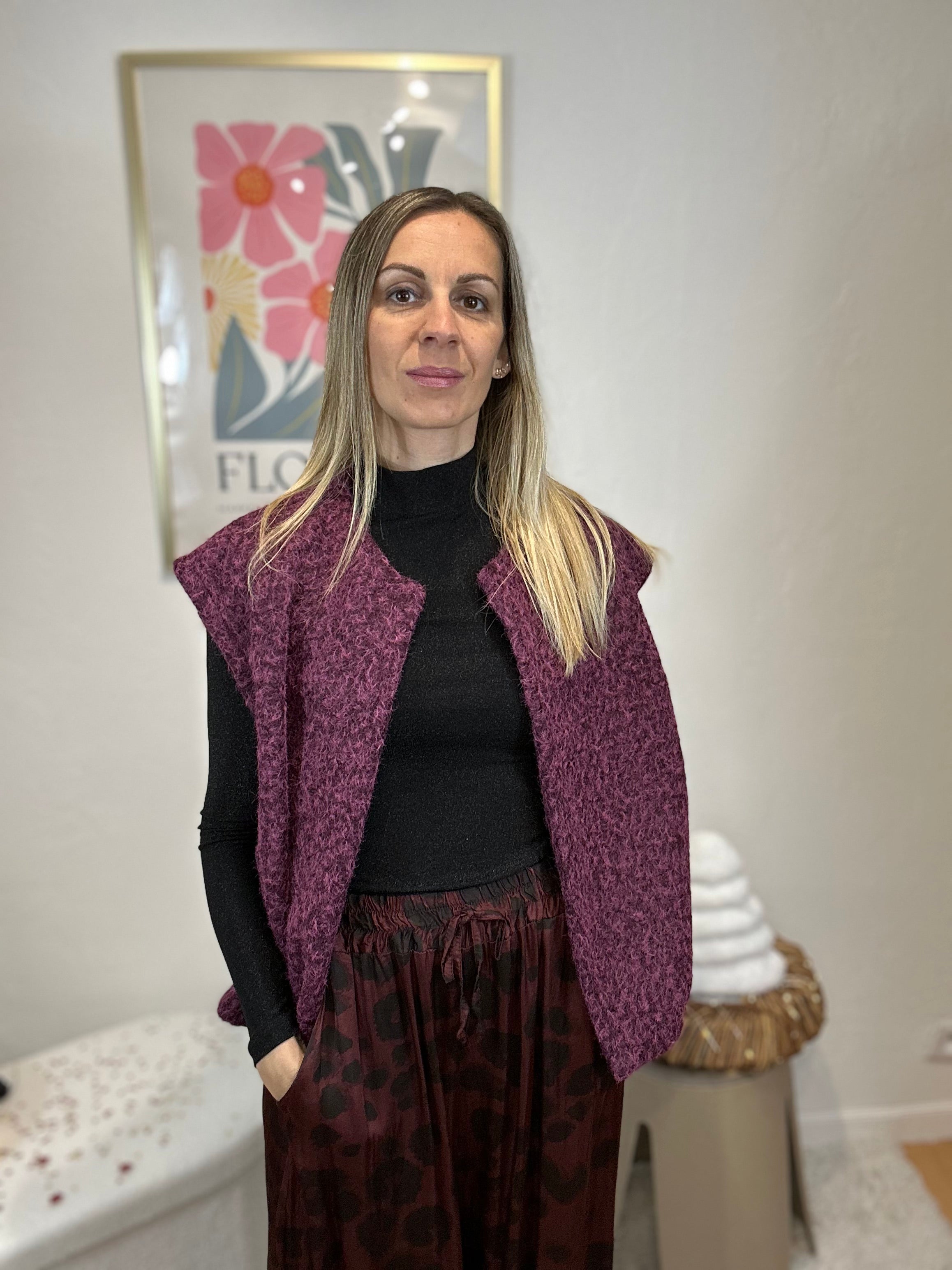 PANTALON SONI BORDEAUX