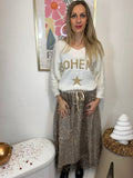 JUPE LEOPARD BEIGE