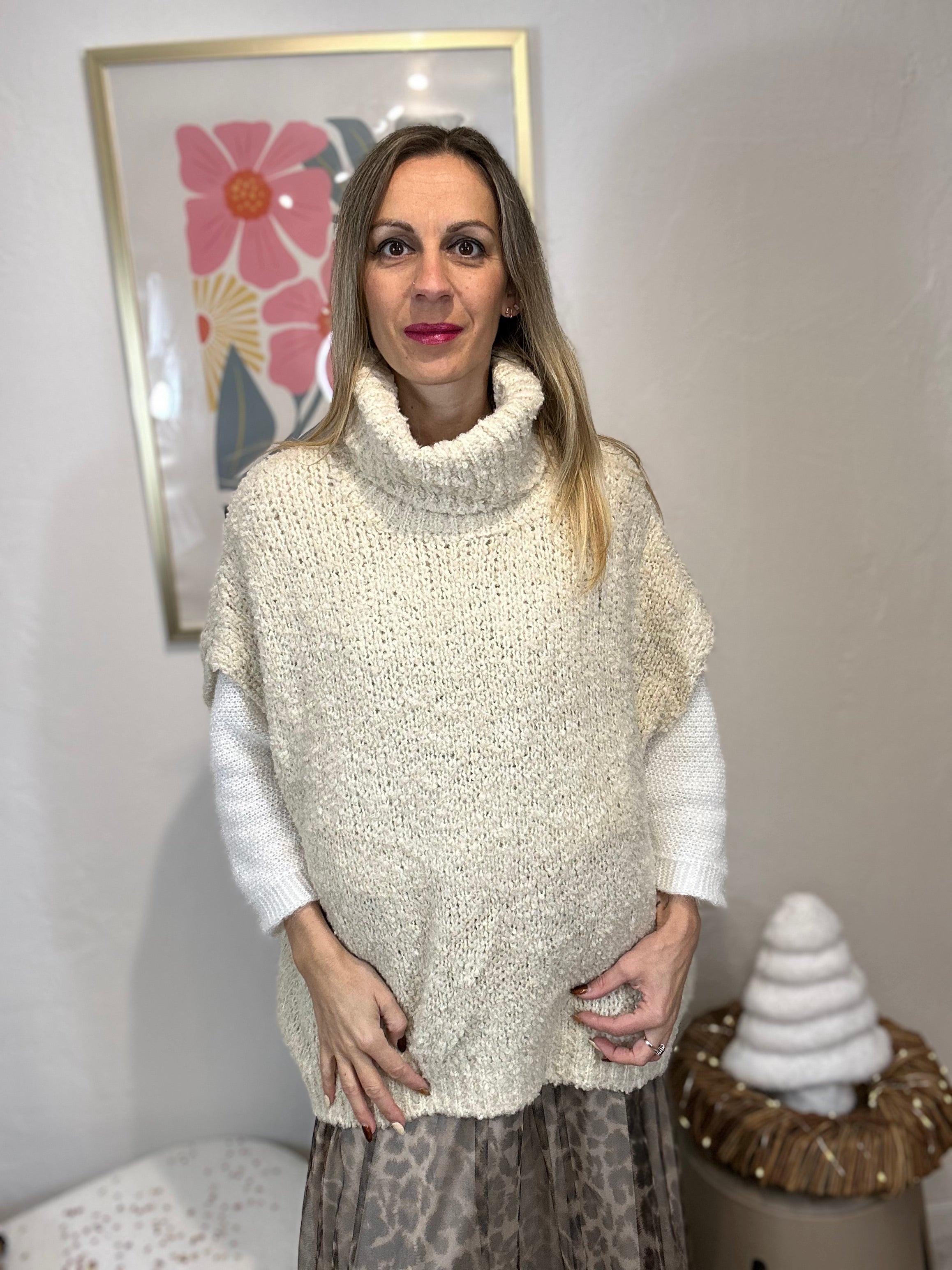 PULL BOUCLETTE ECRU