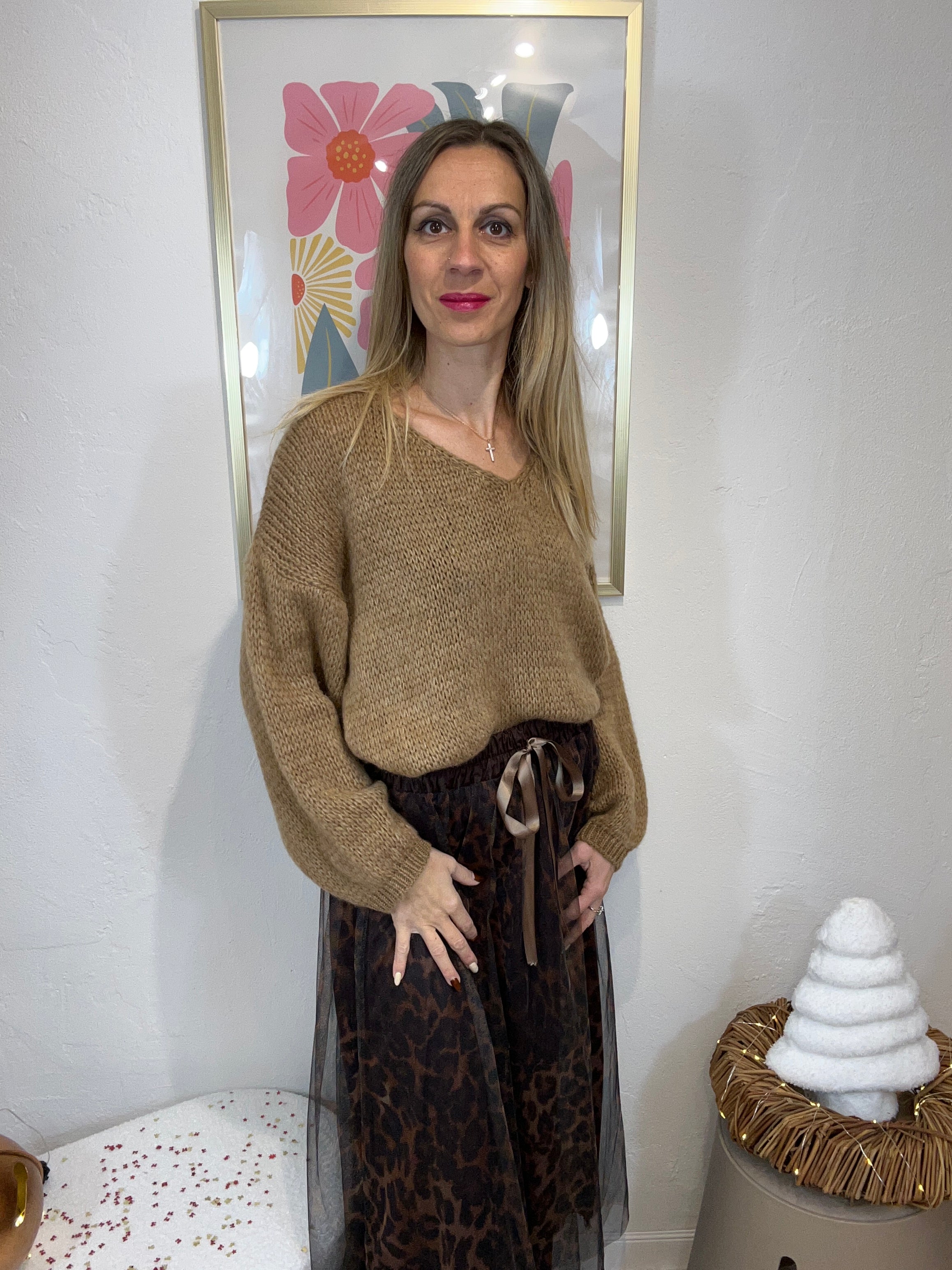 PULL COL V LISA CARAMEL