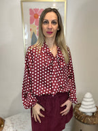 JUPE SHORT VELOURS BORDEAUX AMEL
