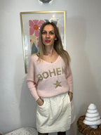 JUPE SHORT VELOURS AMEL ECRU