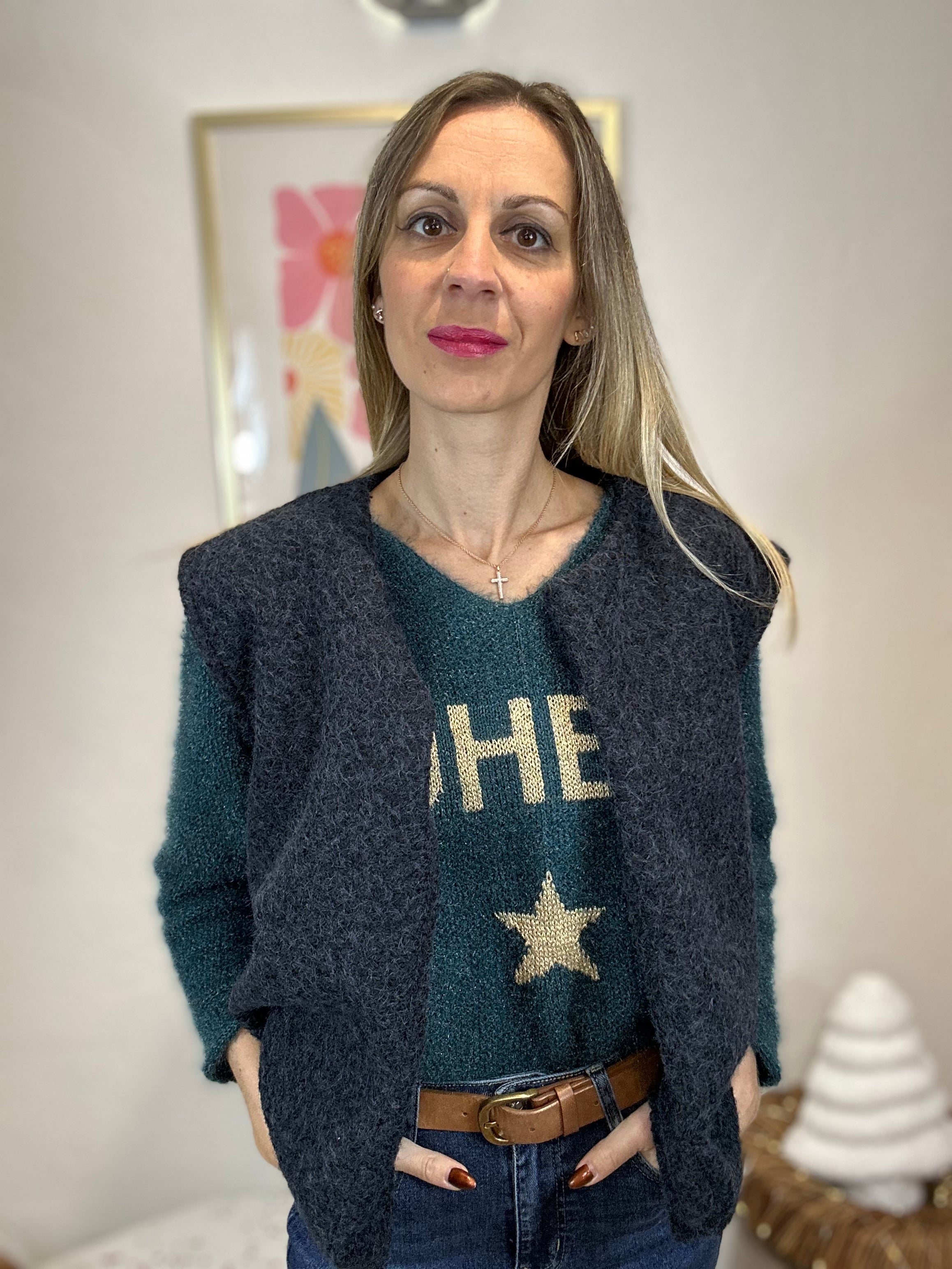 GILET ROSALIE BLEU MARINE
