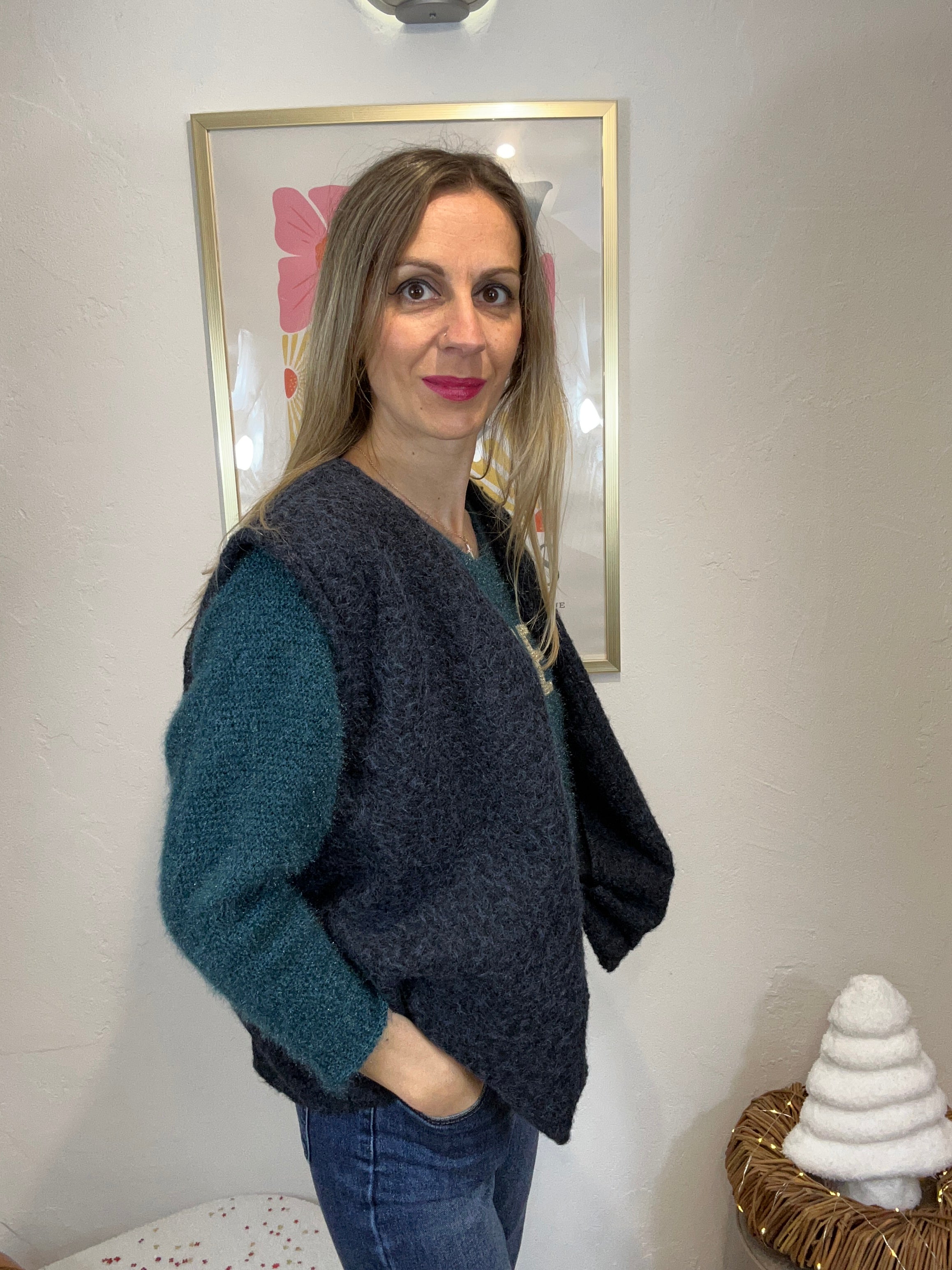 GILET ROSALIE BLEU MARINE