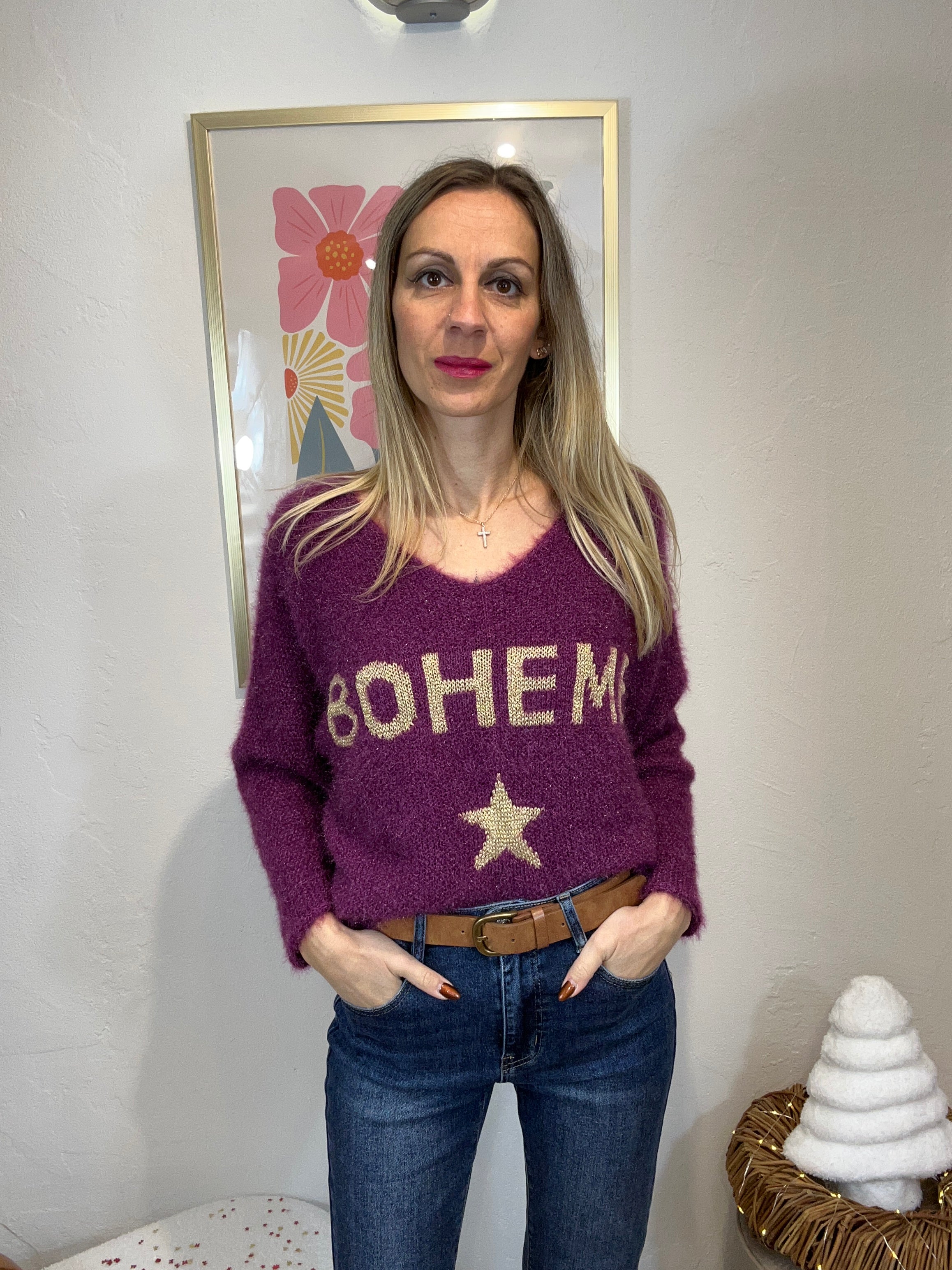 PULL BOHEME VIOLET