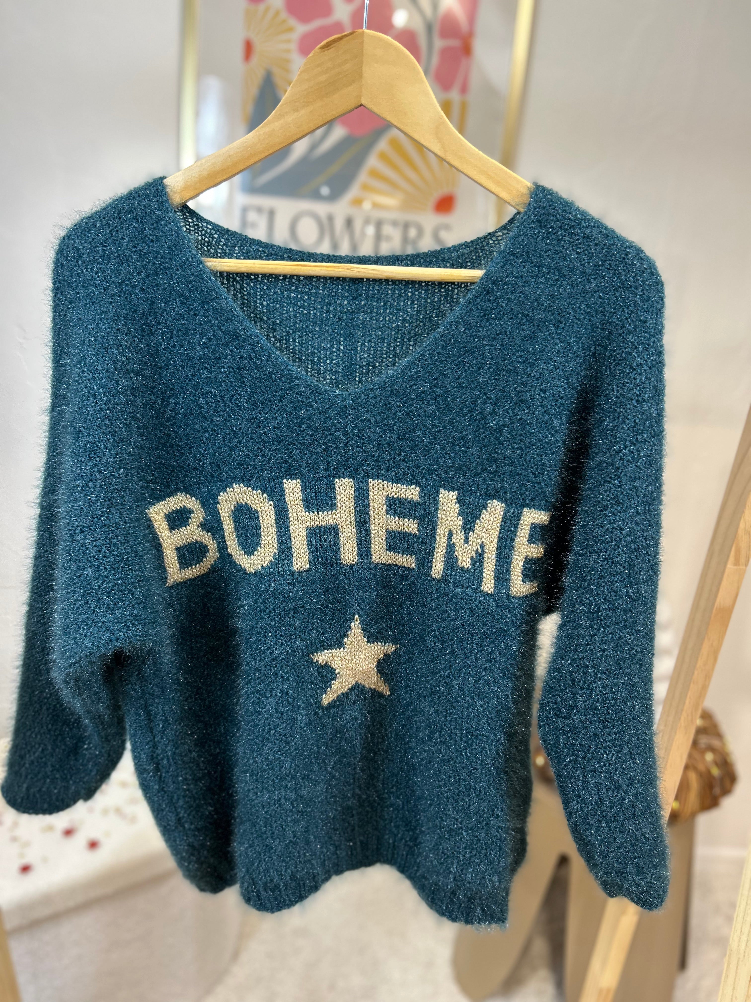 PULL BOHEME BLEU