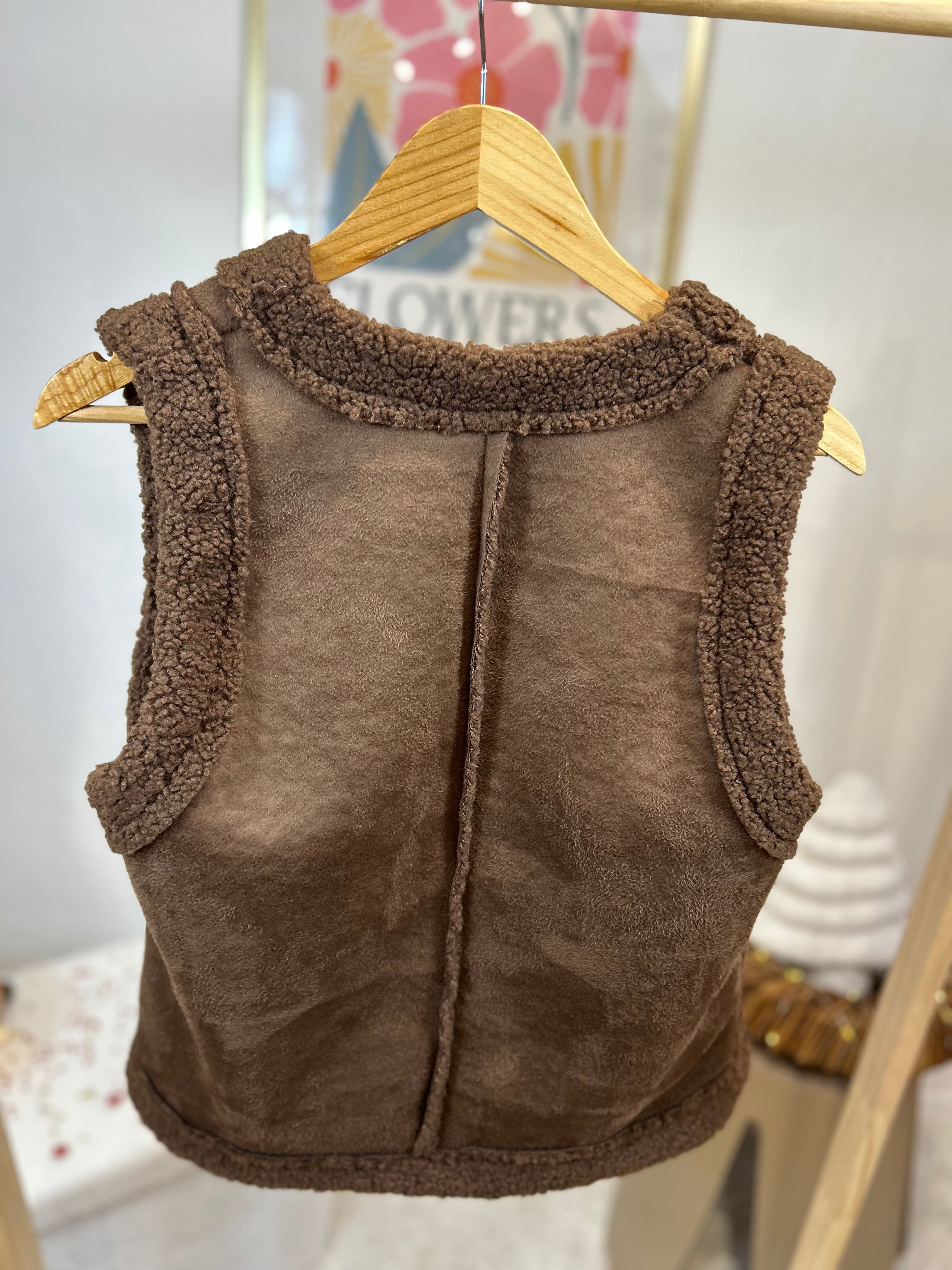 GILET EMY NOEUDS MARRON