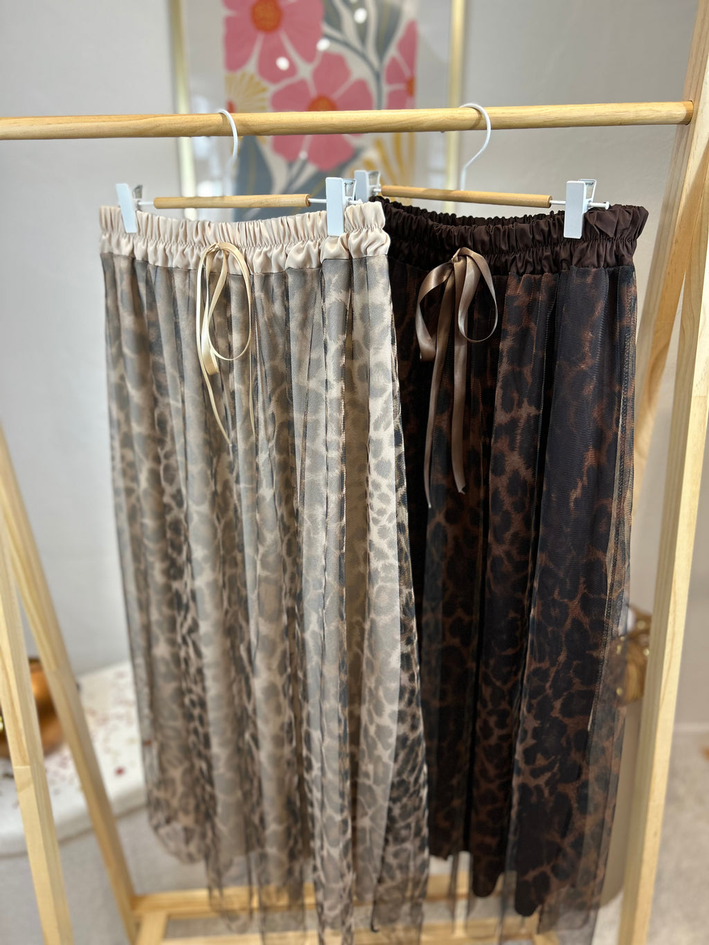 JUPE LEOPARD BEIGE