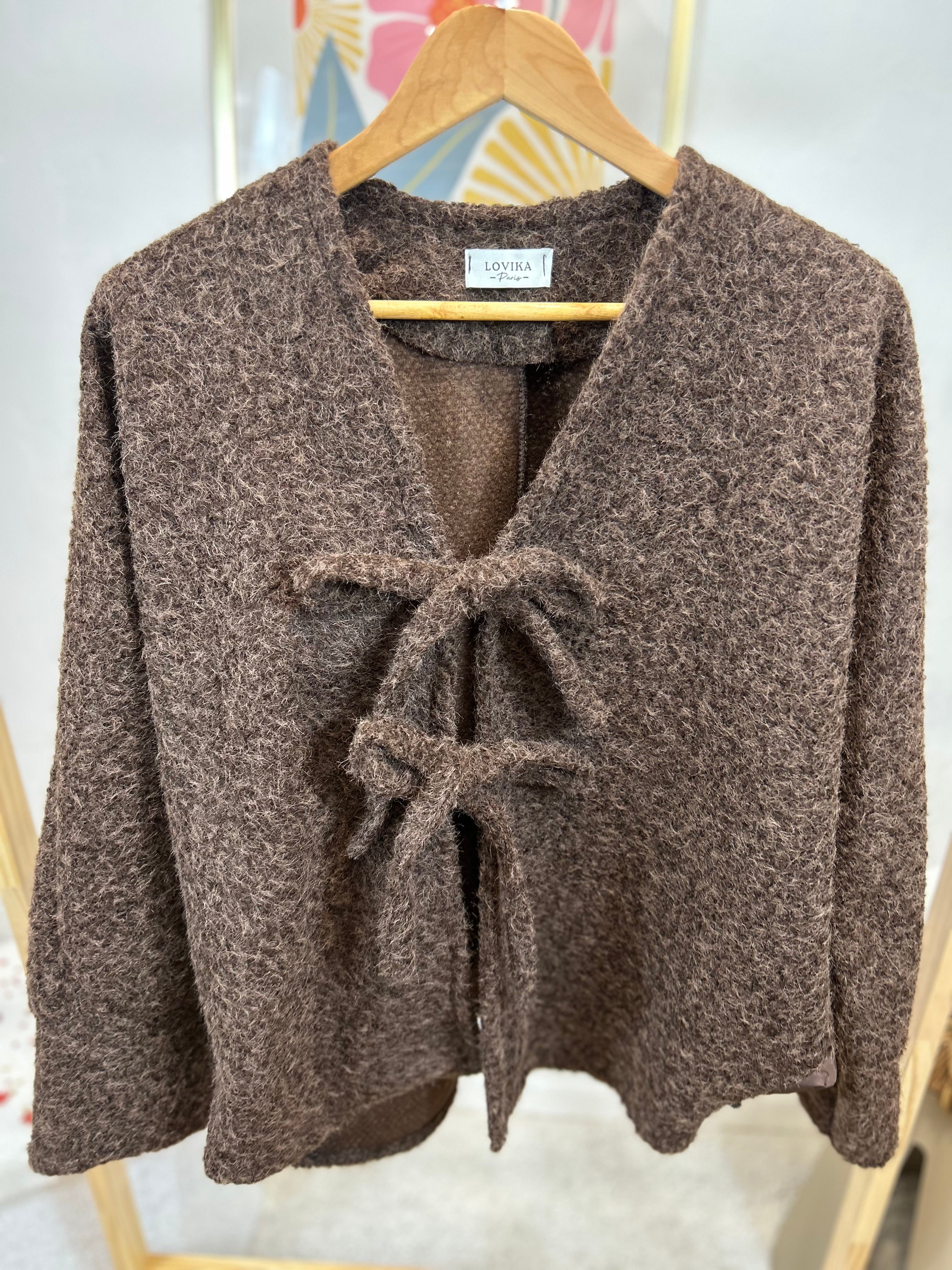 GILET LANA MARRON