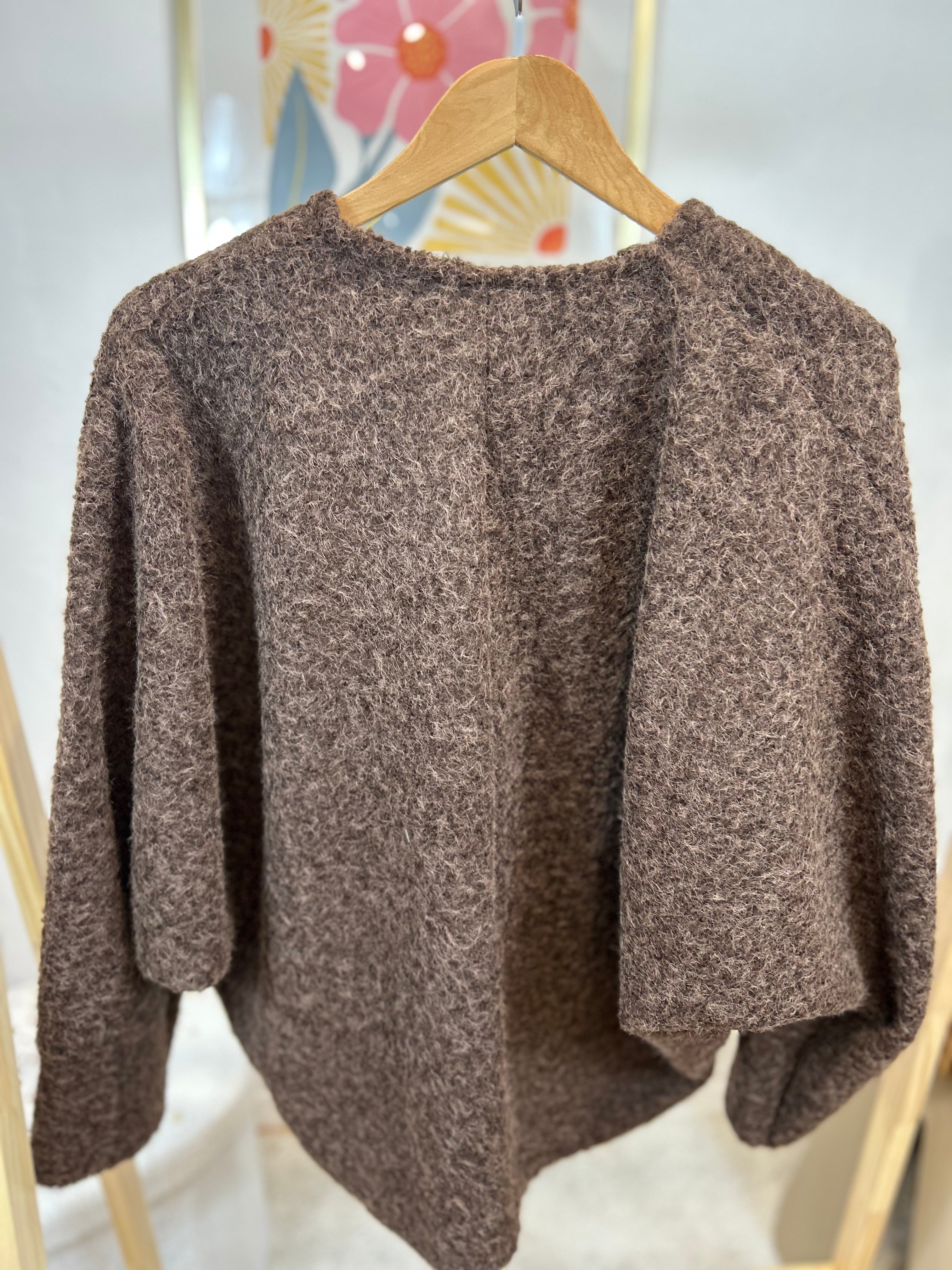 GILET LANA MARRON