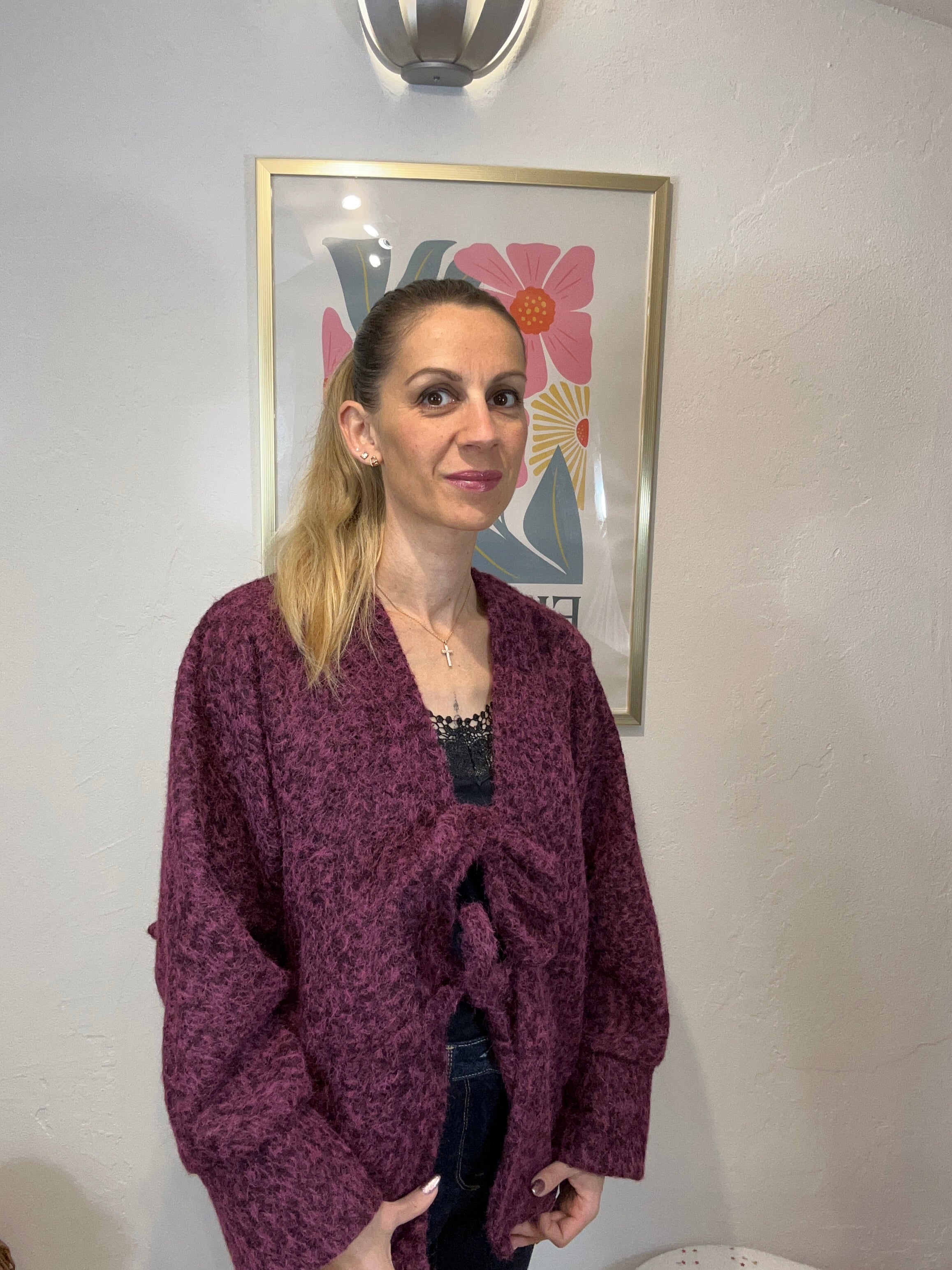 GILET LANA BORDEAUX