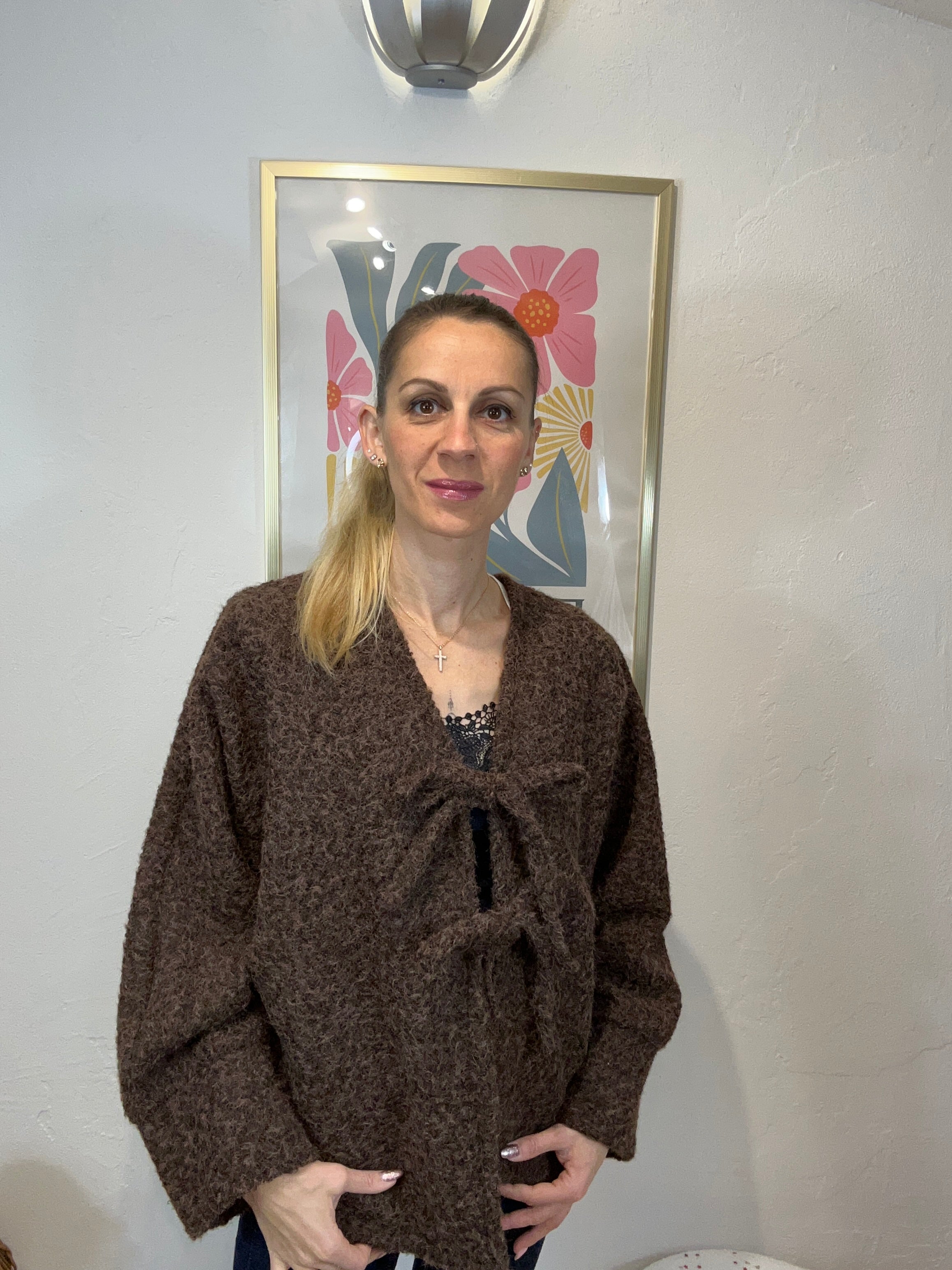 GILET LANA MARRON