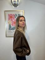 VESTE ABY DAIM CHOCOLAT