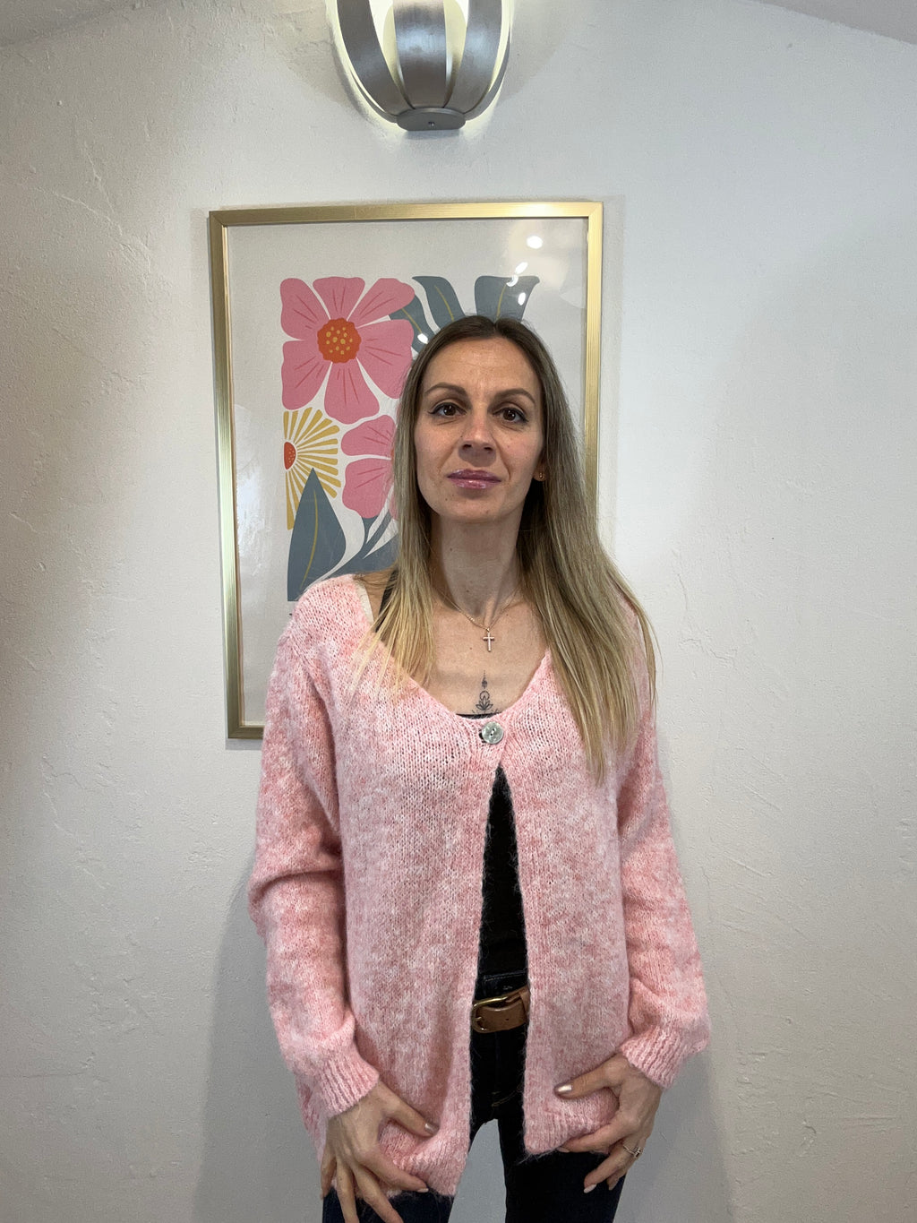 GILET ISA ROSE
