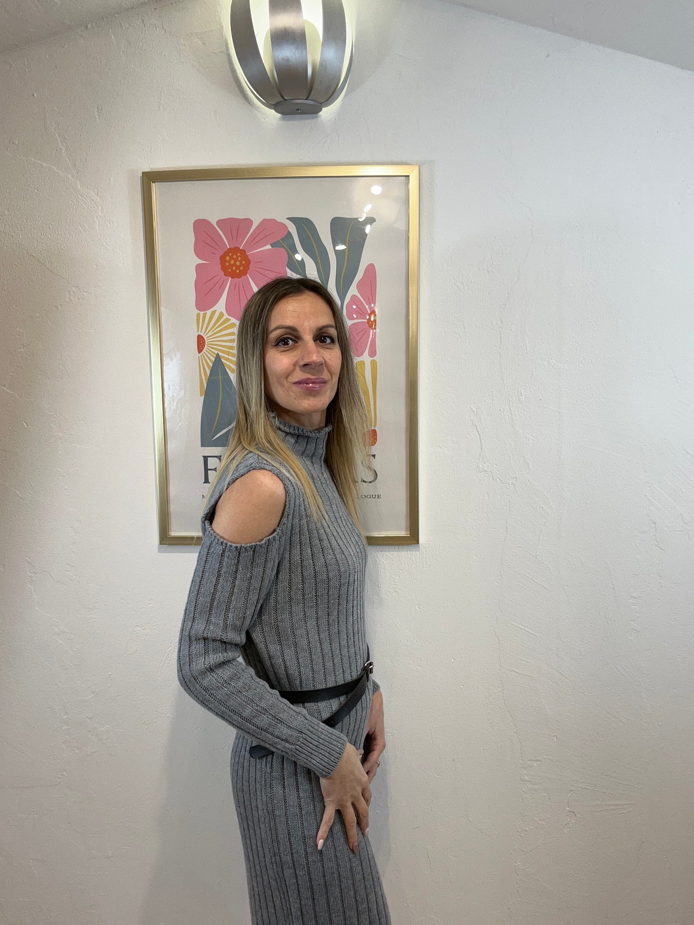 ROBE PULL MIRA GRIS FONCE