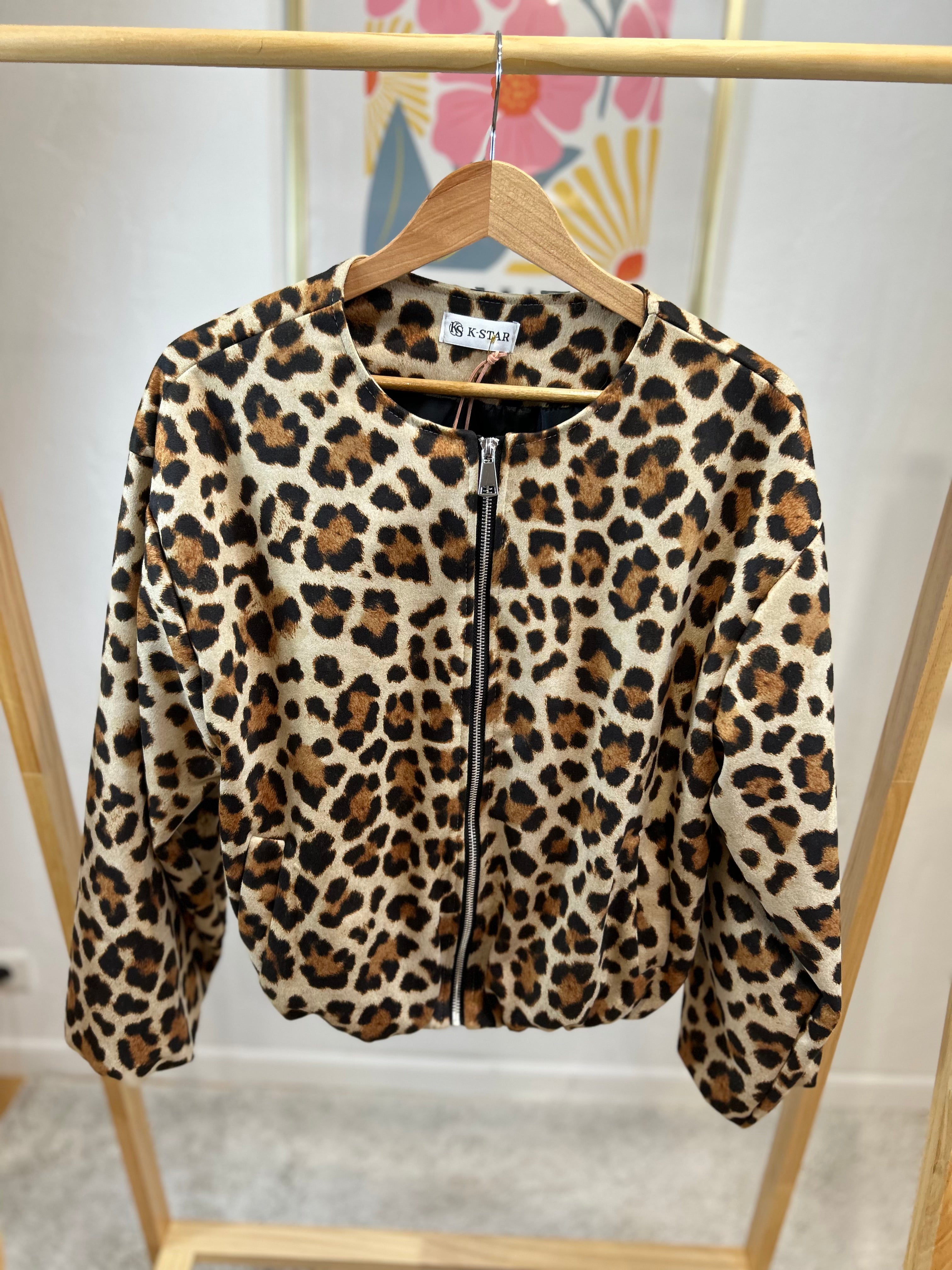 VESTE ABY DAIM LEOPARD