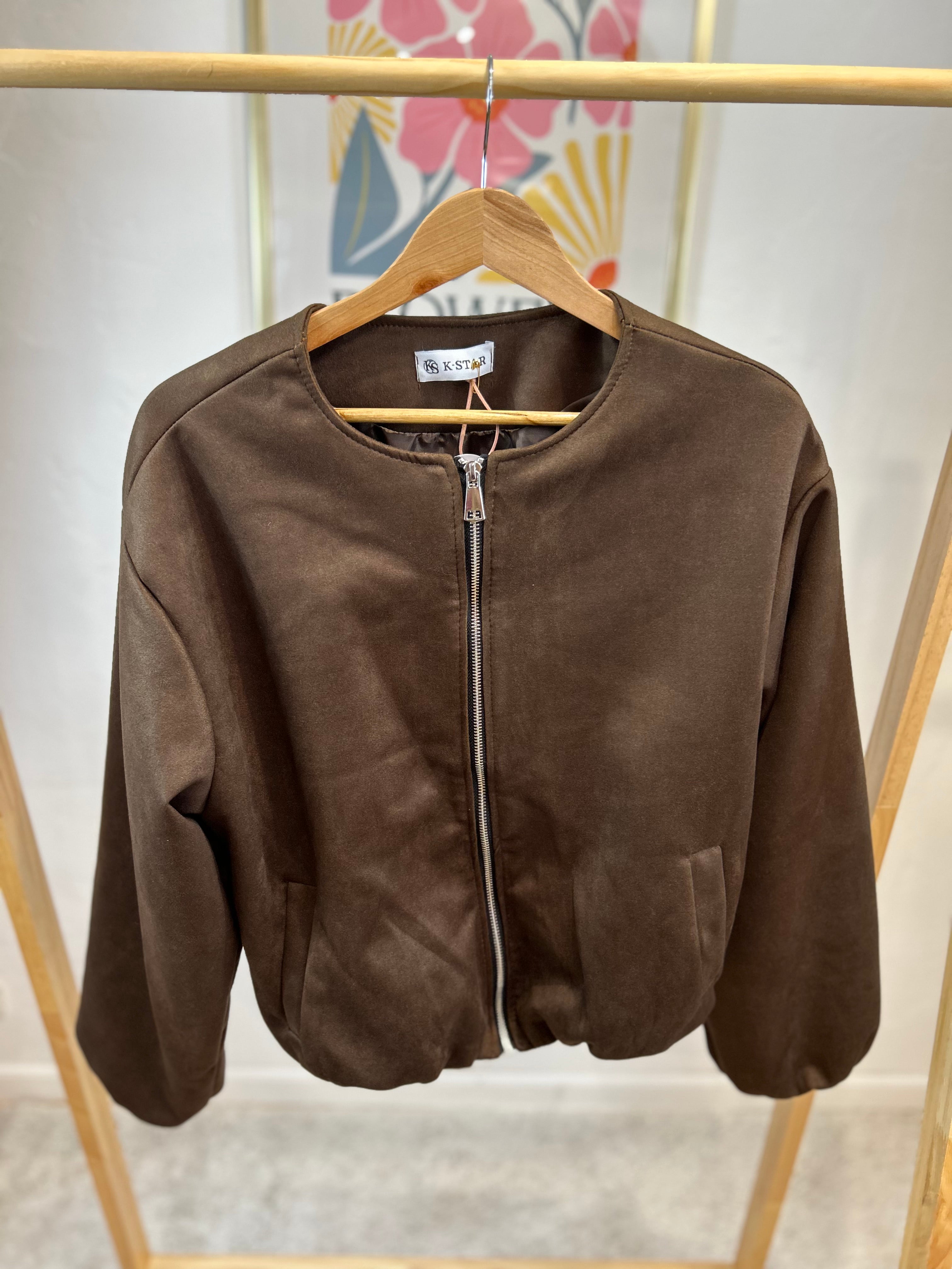 VESTE ABY DAIM CHOCOLAT