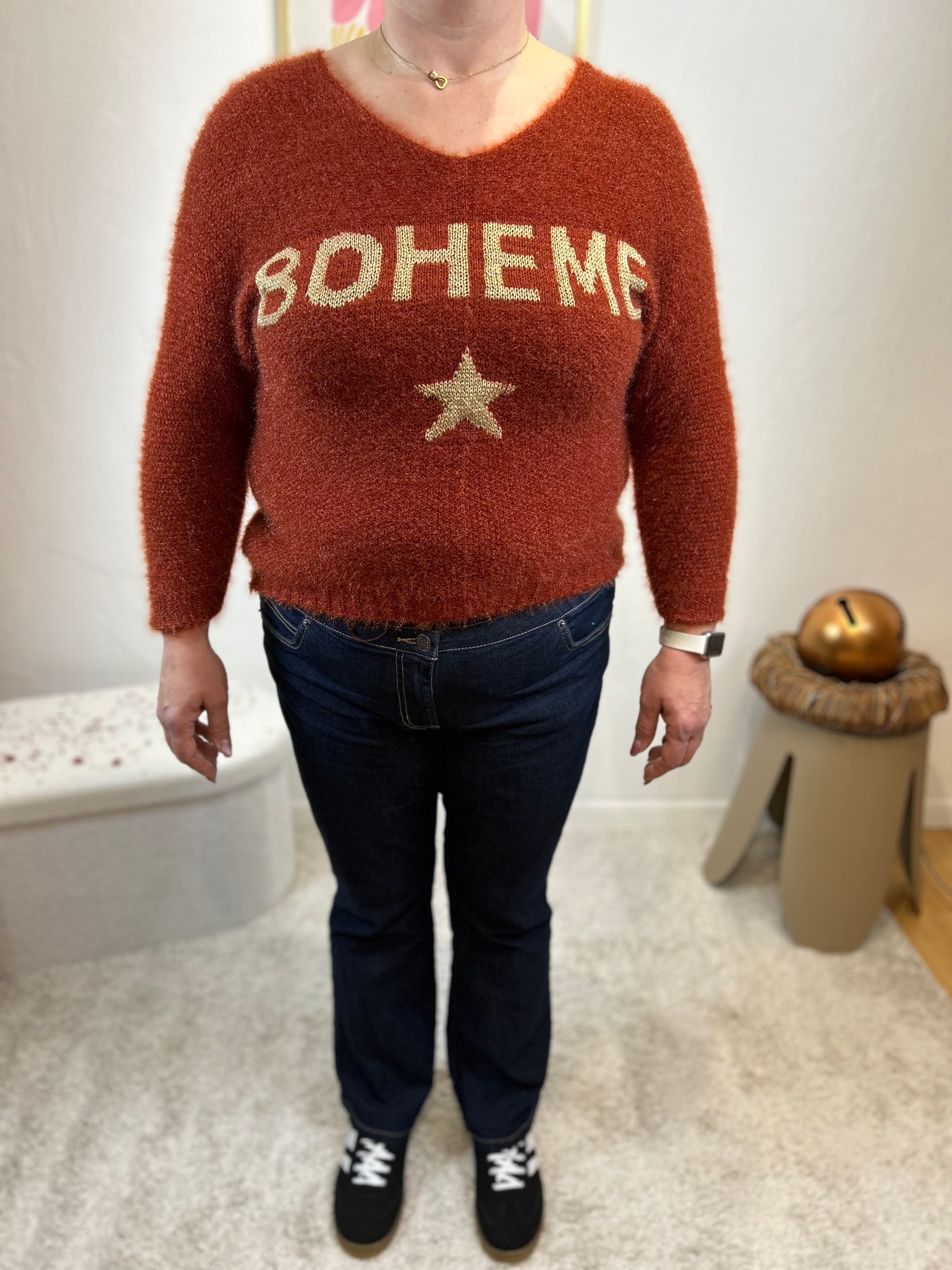 PULL BOHEME BRIQUE
