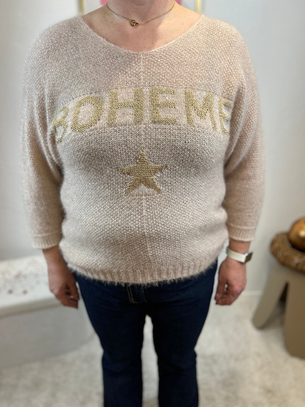PULL BOHEME BEIGE