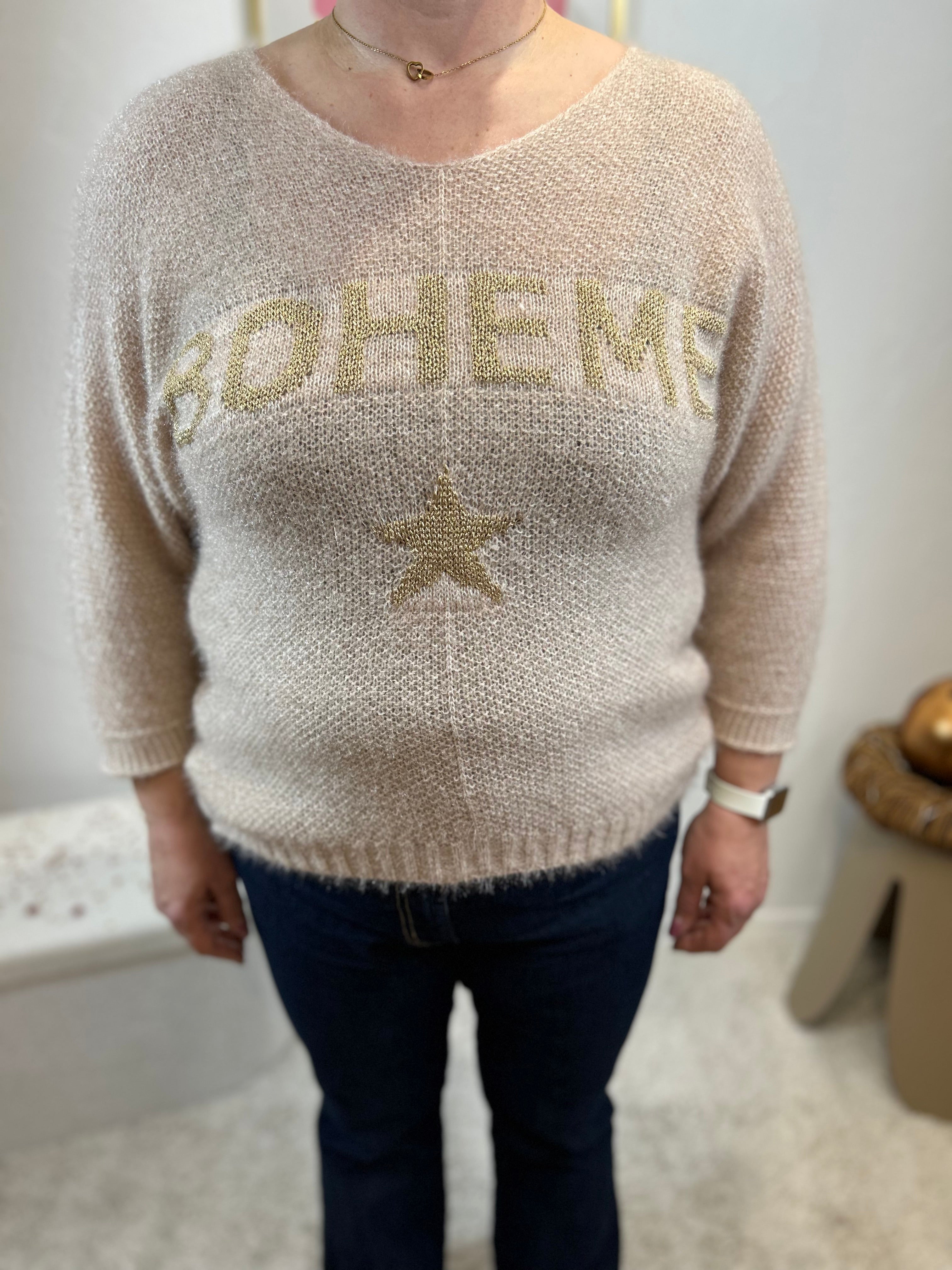 PULL BOHEME BEIGE
