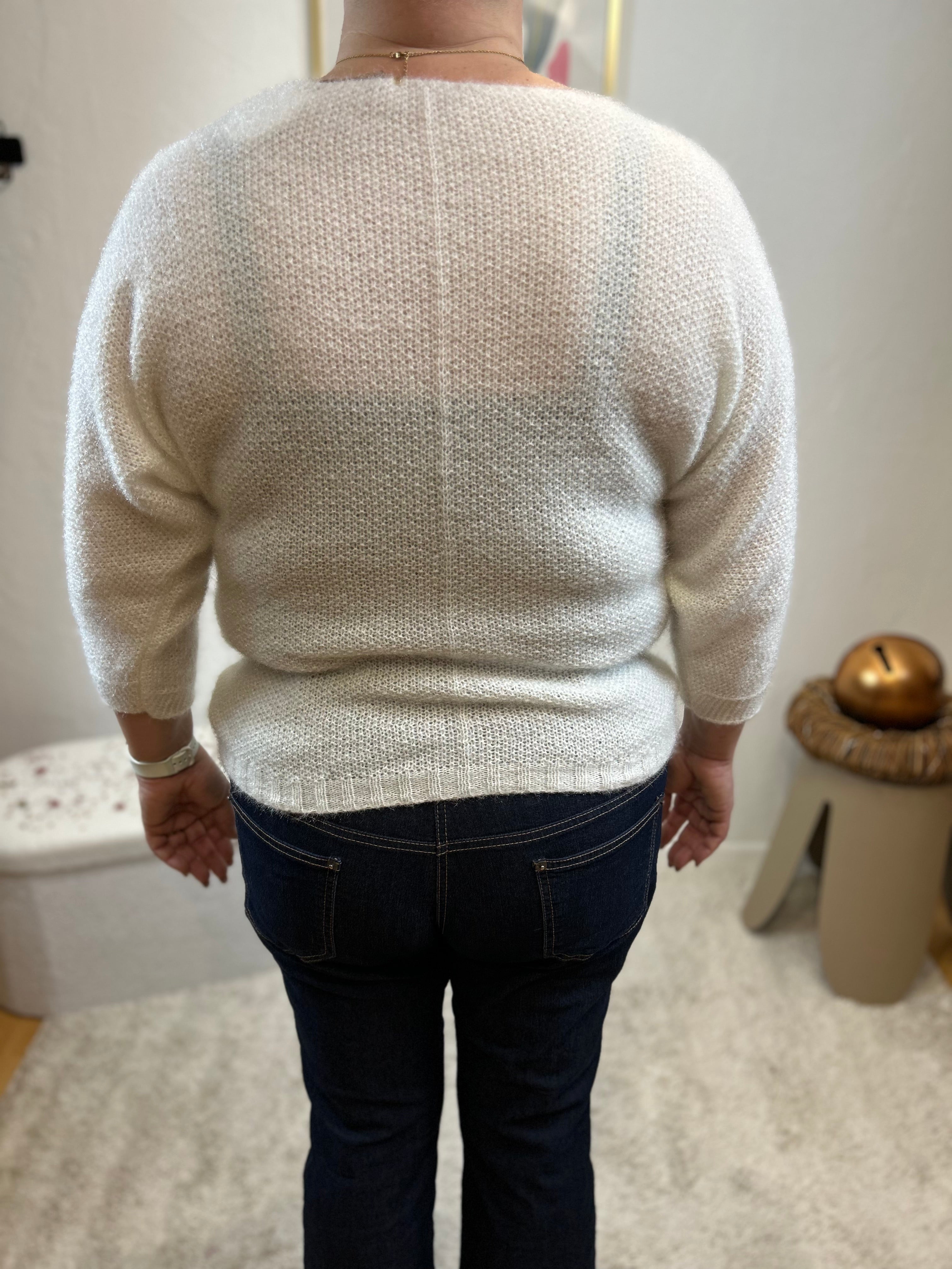 PULL BOHEME BLANC