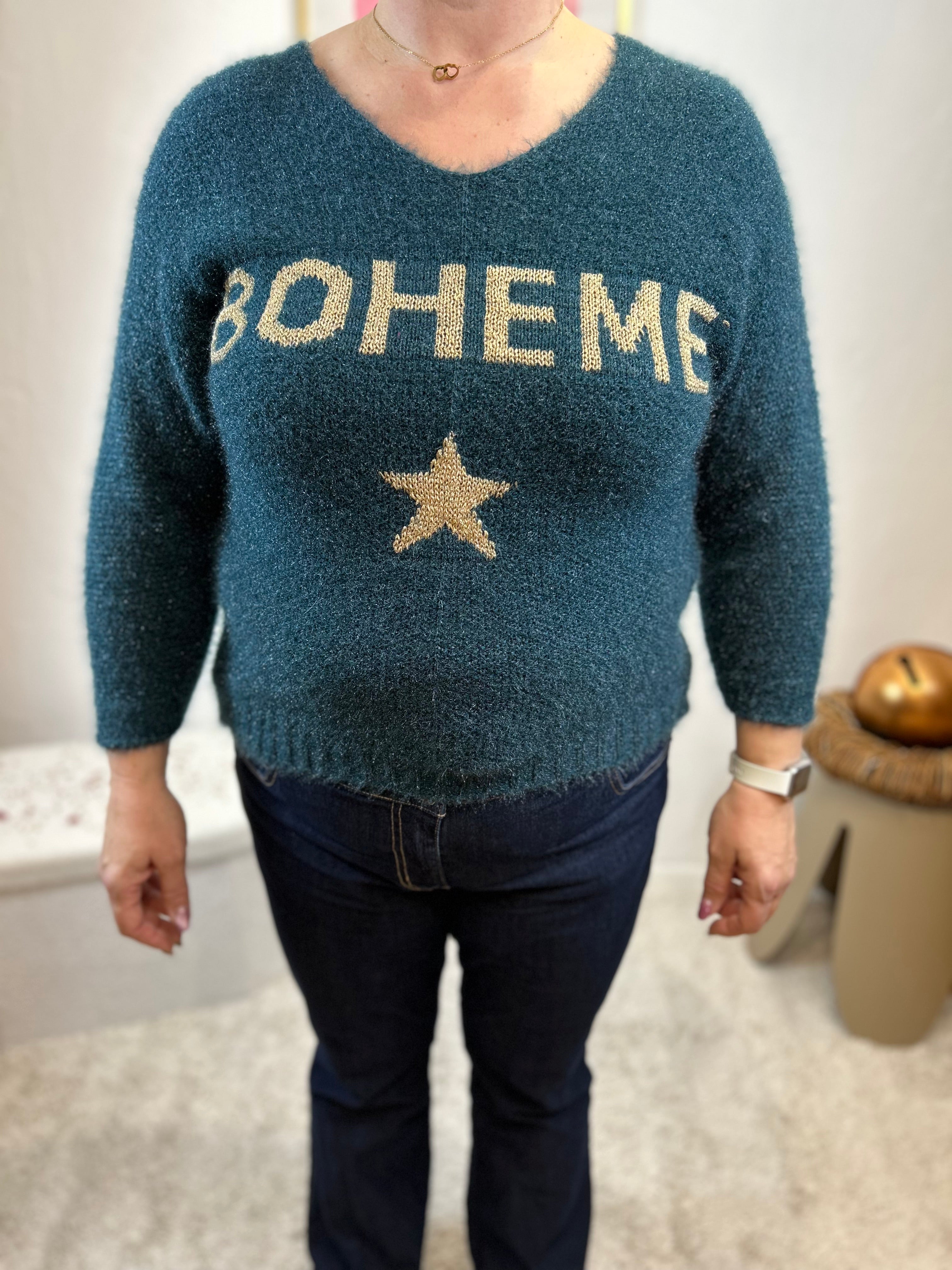 PULL BOHEME BLEU