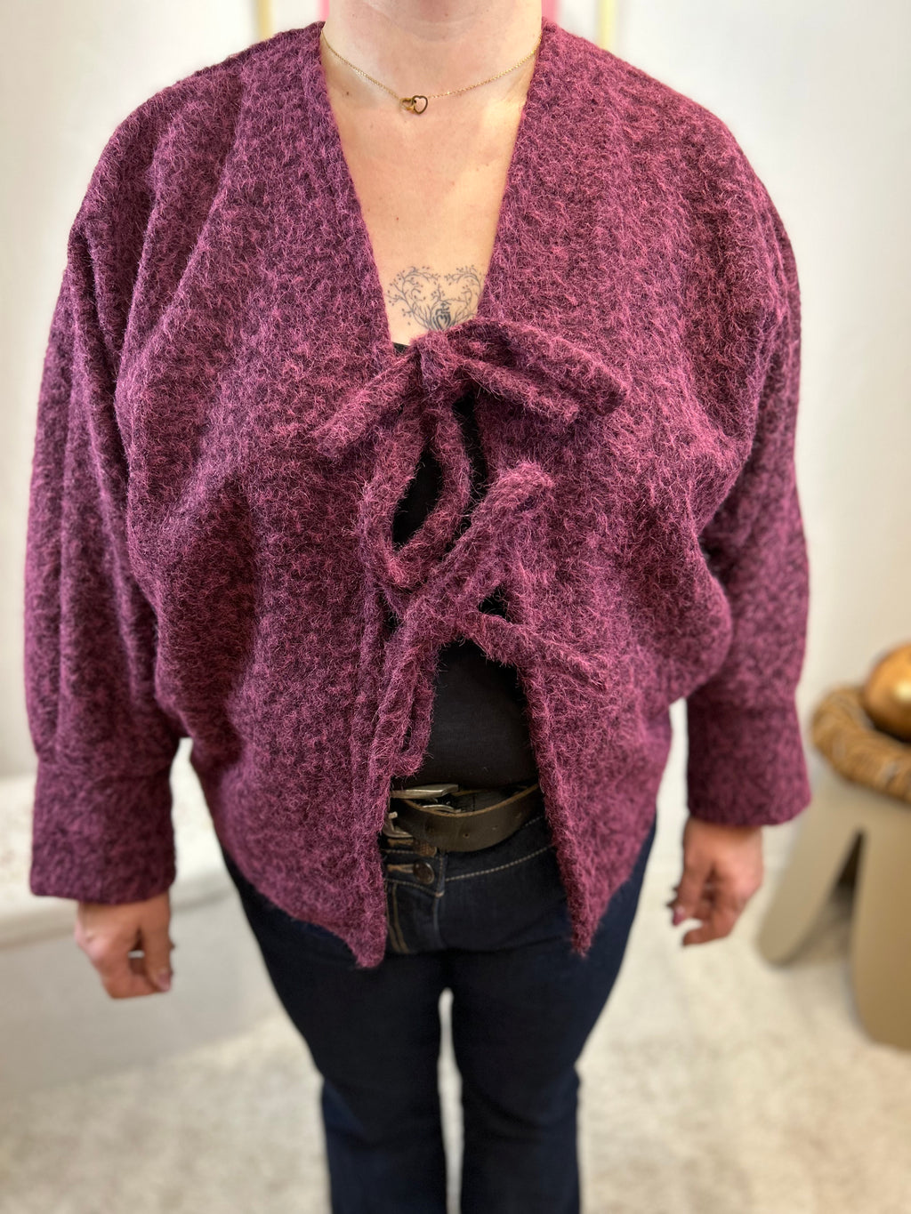 GILET LANA BORDEAUX