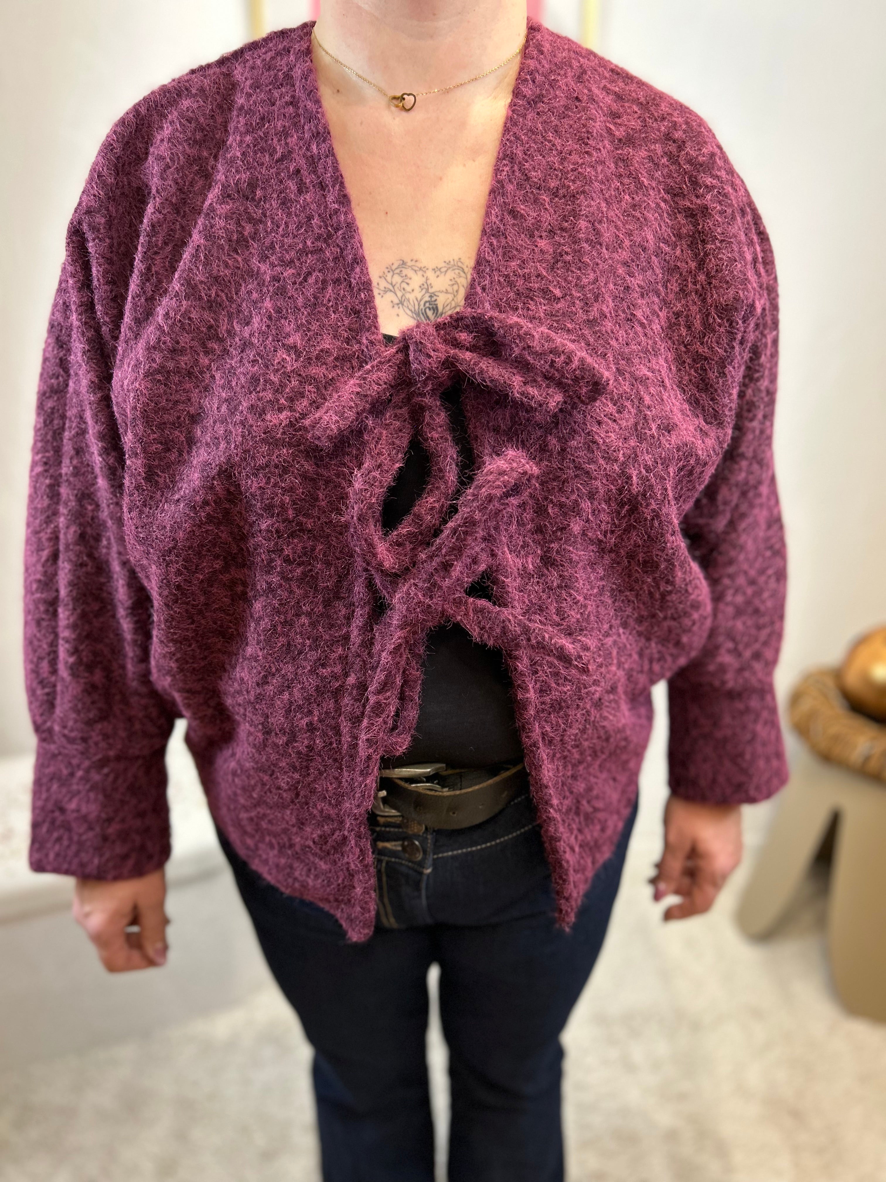 GILET LANA BORDEAUX